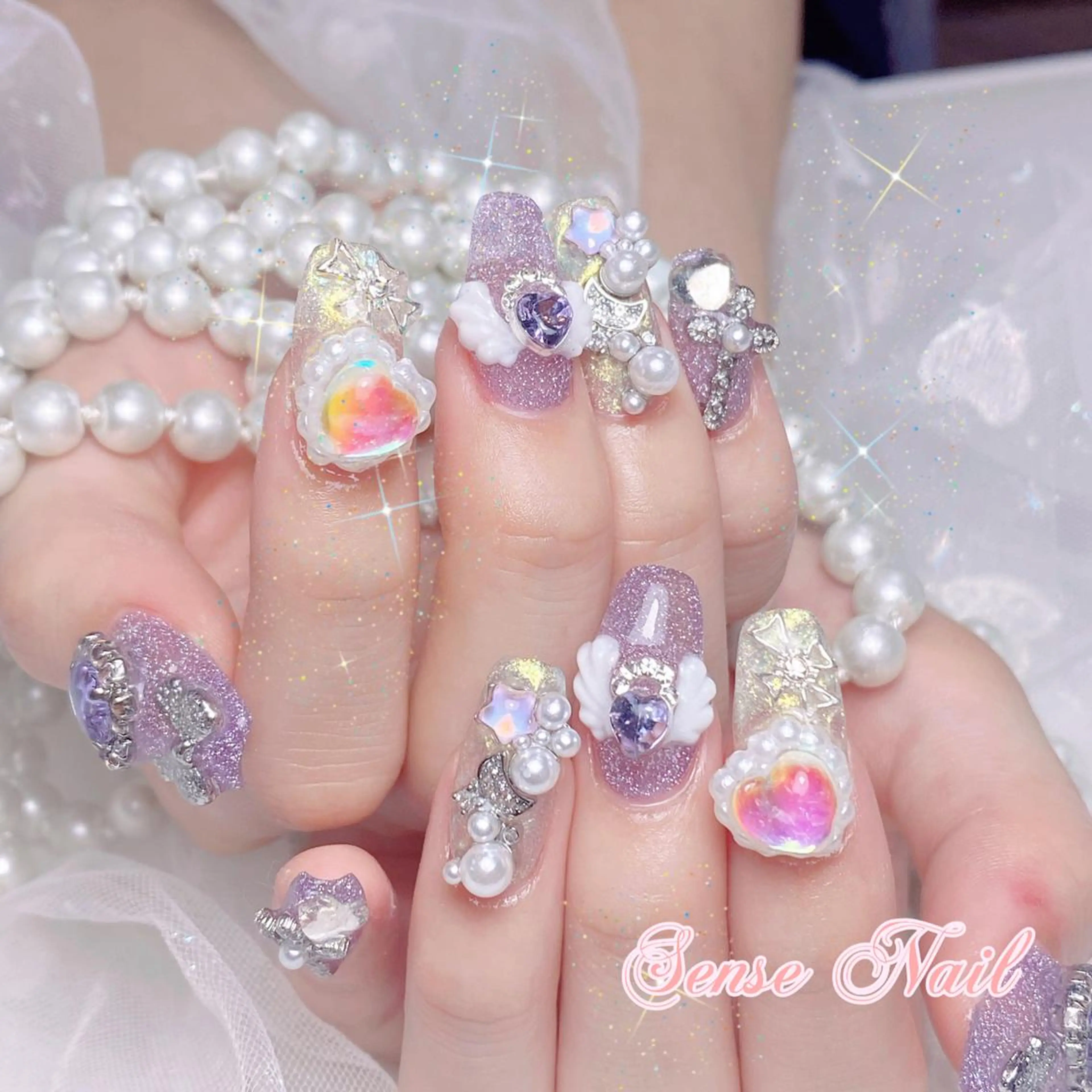 セミロング カラー パーマ ヘアアレンジ メンズ キッズ ネイル マツエク・マツパ アイブロウ ハンドネイル ハンドケア Yukiko 🌙のネイルデザイン