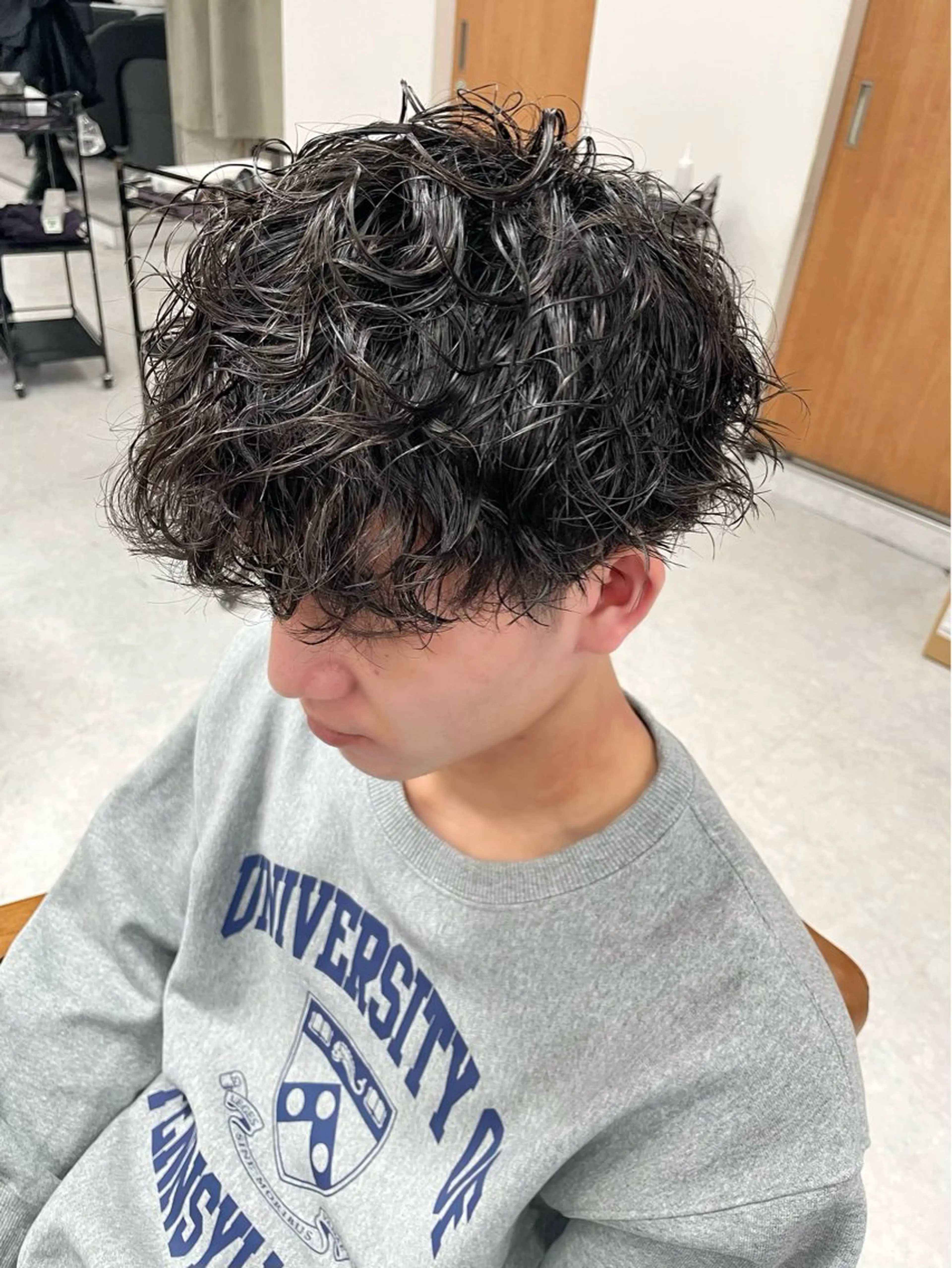 ショート パーマ メンズ カット パーマ トリートメント メンズ似合わせ🪞 副店長 kotoriのヘアスタイル