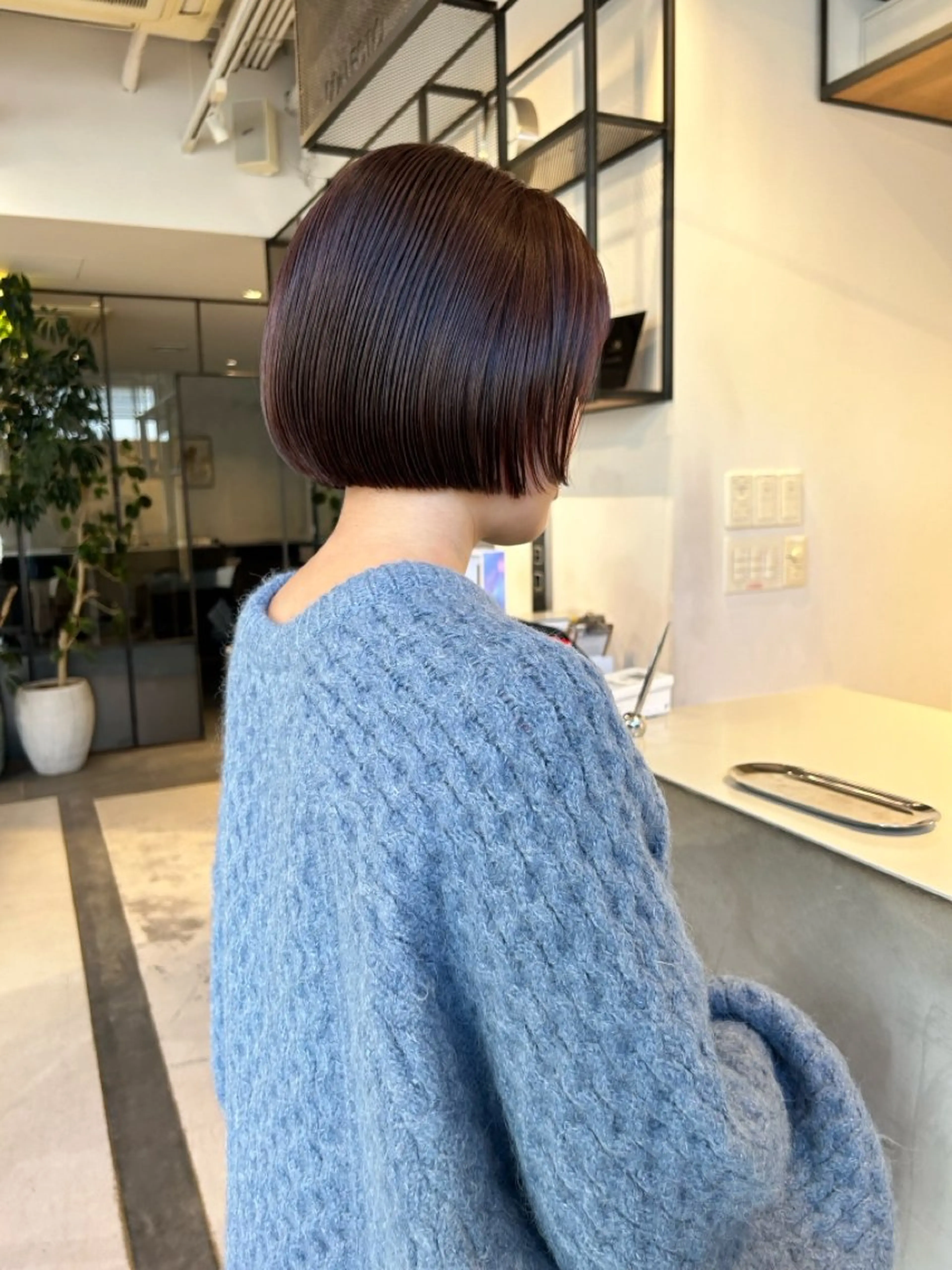 ショート カラー ボブ タグチ アスカのヘアスタイル