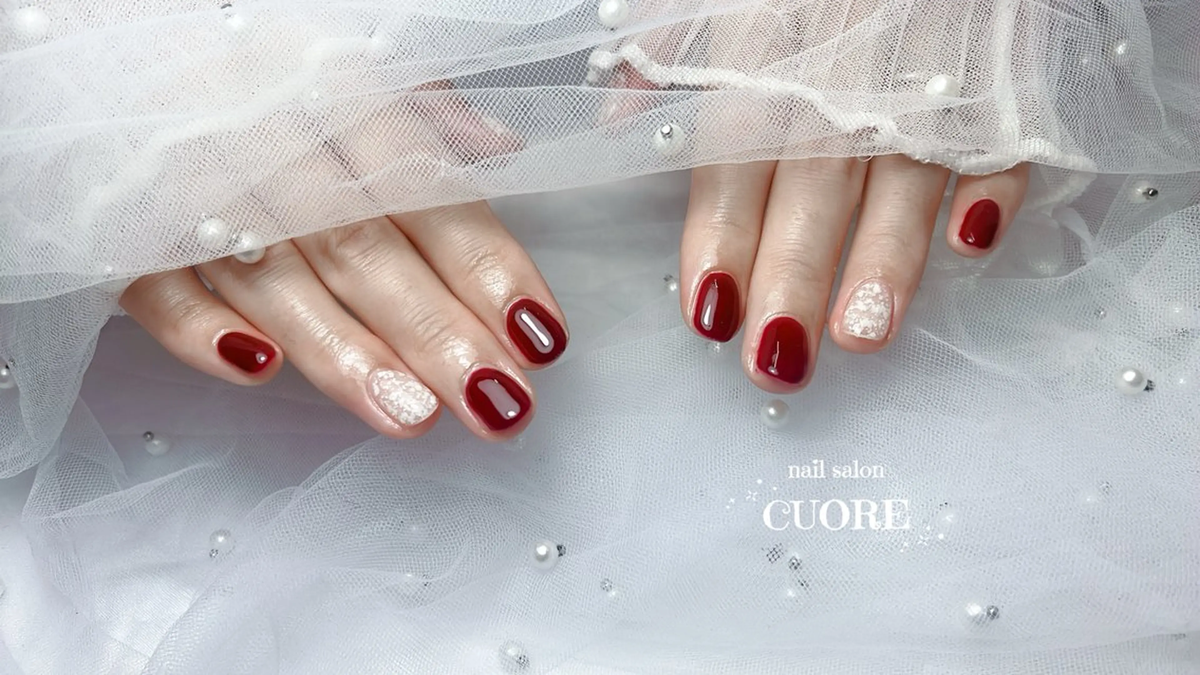 ネイル オフィスネイル ワンカラーネイル シンプルネイル 冬ネイル クリスマス ハンドネイル nail salon CUOREのネイルデザイン