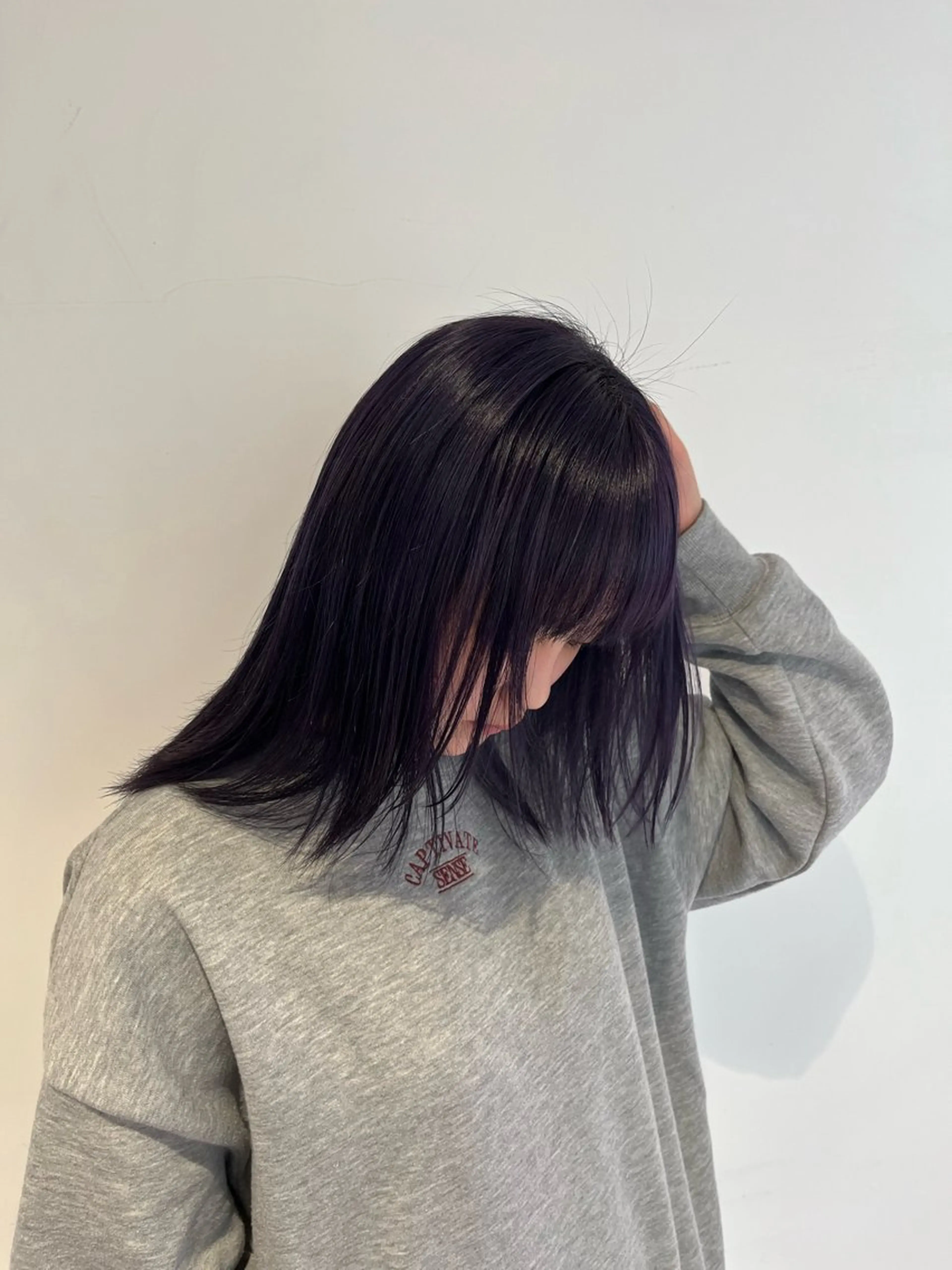 ミディアム カラー ブリーチ パープルカラー ヘアカラー トリートメント YURA【髪質改善 /韓国レイヤー】のヘアスタイル