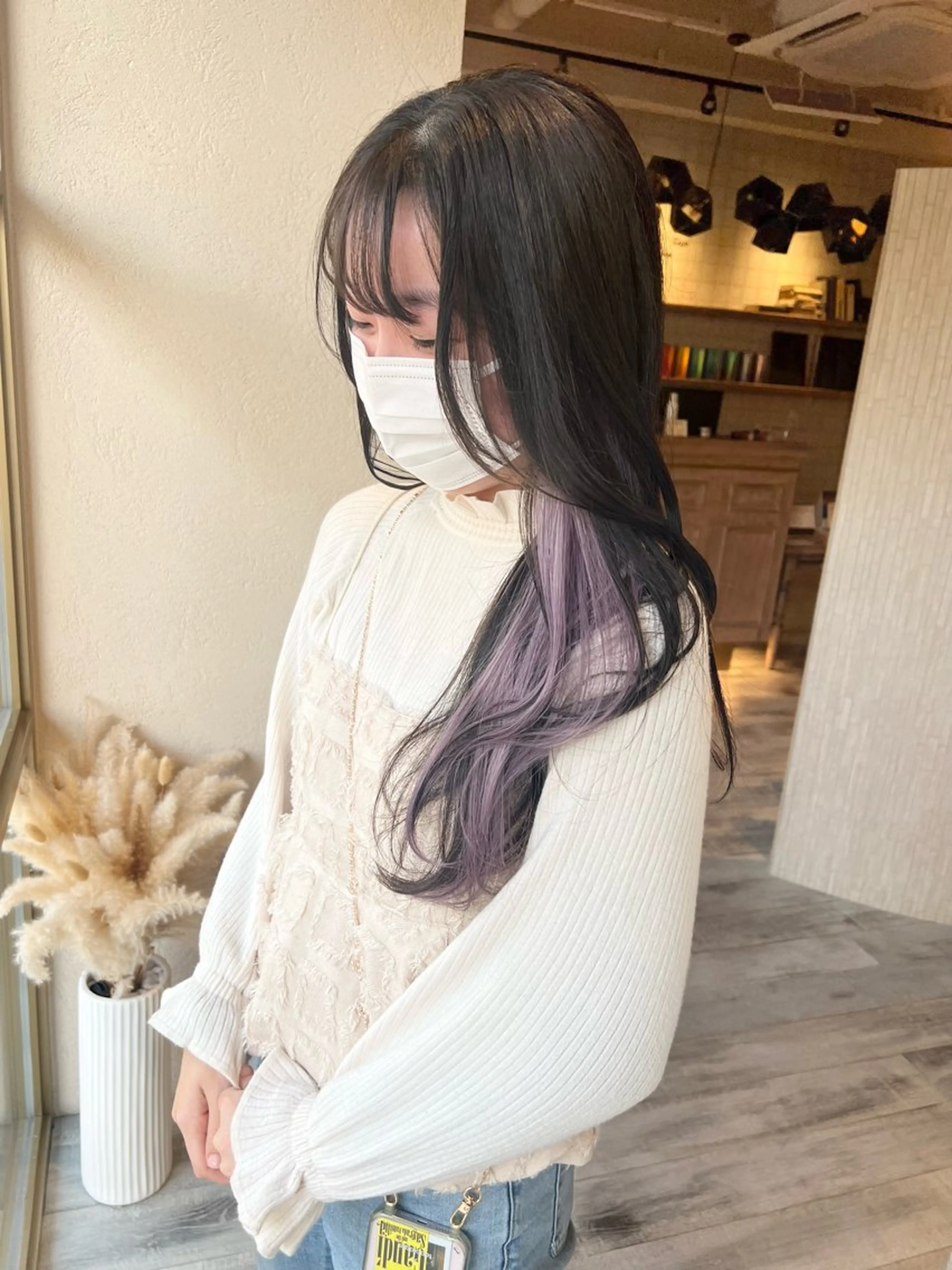 ロング カラー カット ヘアカラー トリートメント Aya/四条烏丸/ インナーカラーのヘアスタイル