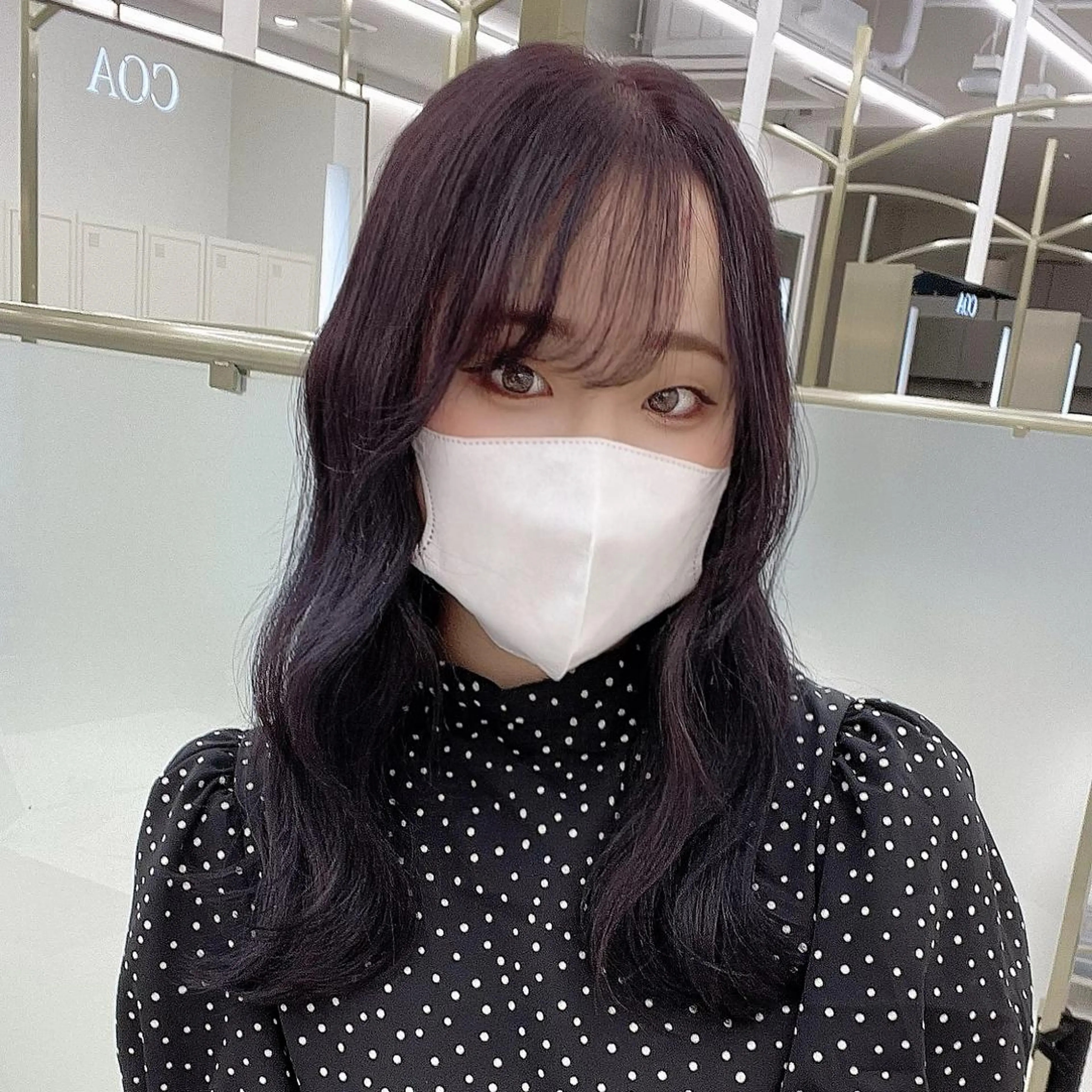 ロング カラー ヘアアレンジ CARELLY Rukaのマツエク・マツパデザイン