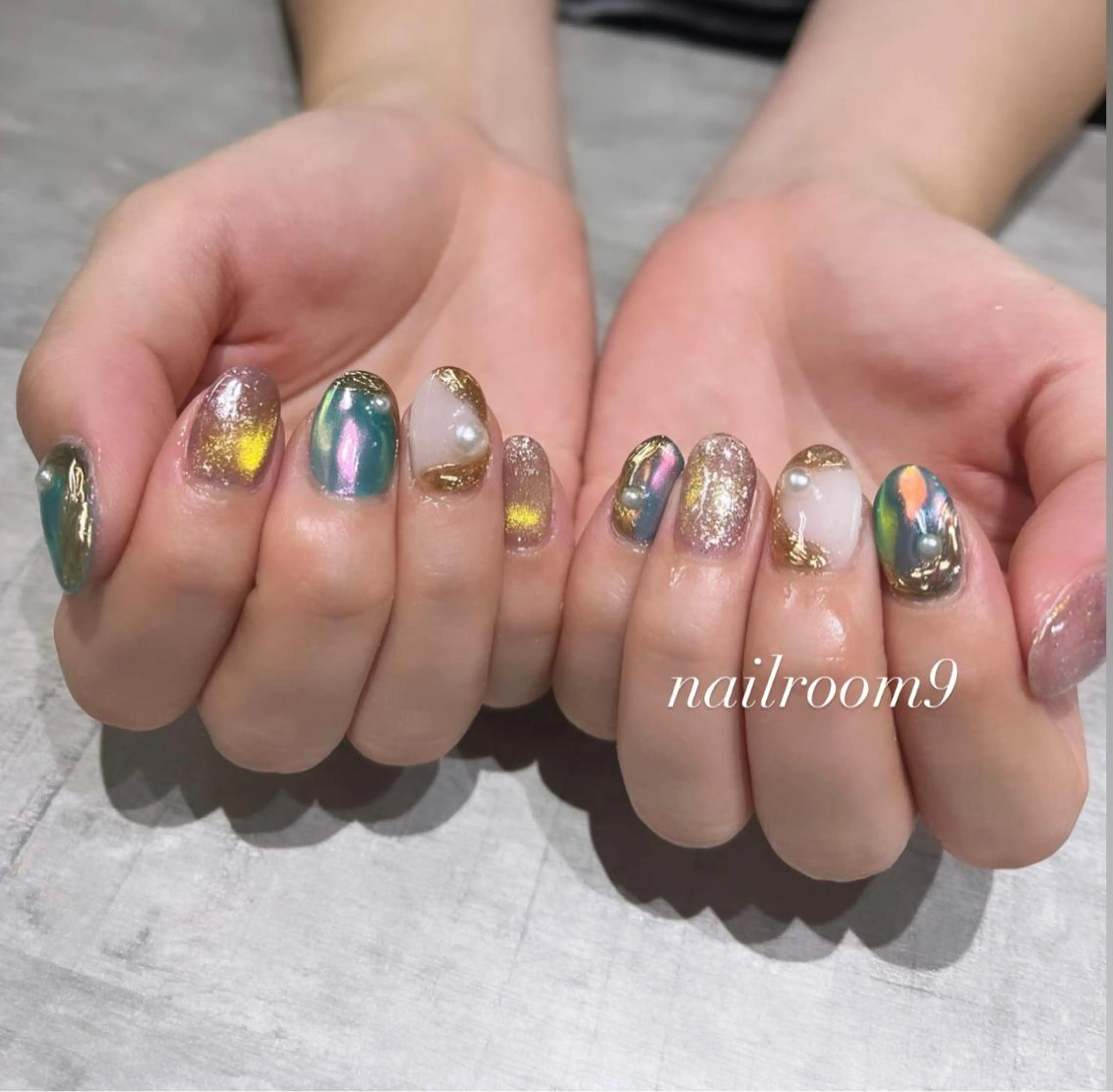 ネイル 持ち込み ハンドネイル nail room9 ☺︎のネイルデザイン