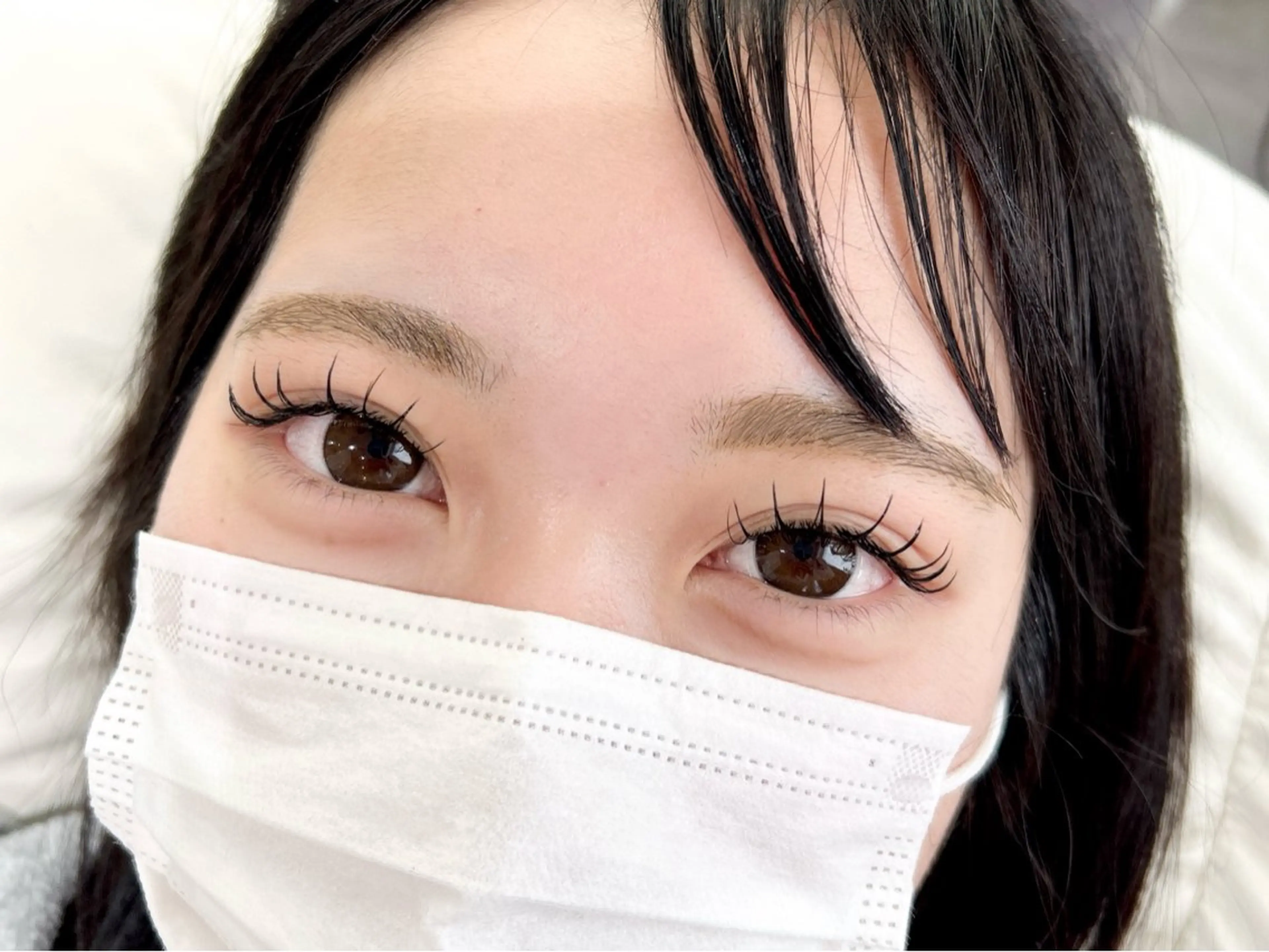 マツエク(フラットラッシュ)120本まで。オフ込みの写真