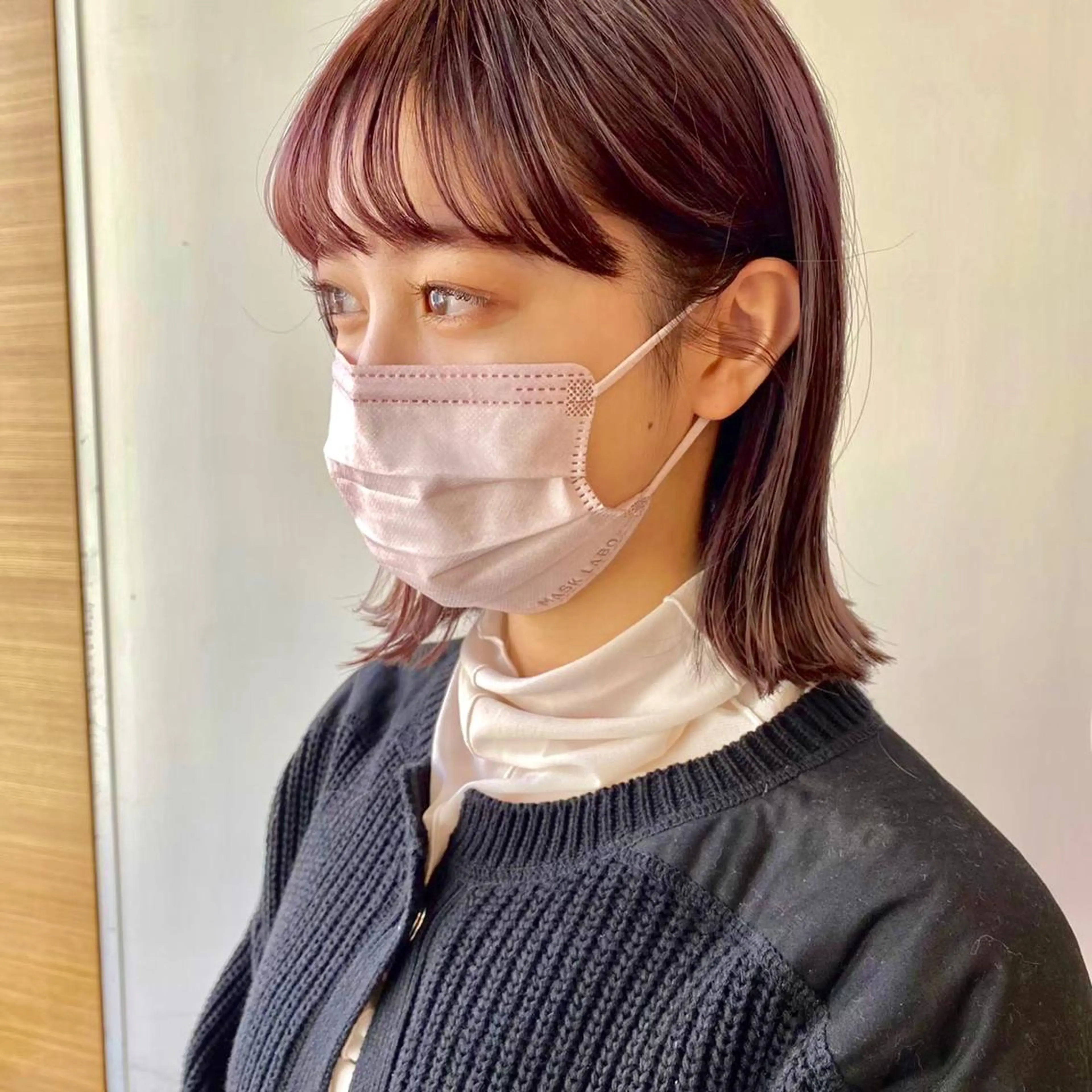 ショート カラー ラベンダーカラー ピンクカラー ピンクラベンダー ボブ あやめ【顔まわり/レ イヤー/柔らかカラ】のヘアスタイル