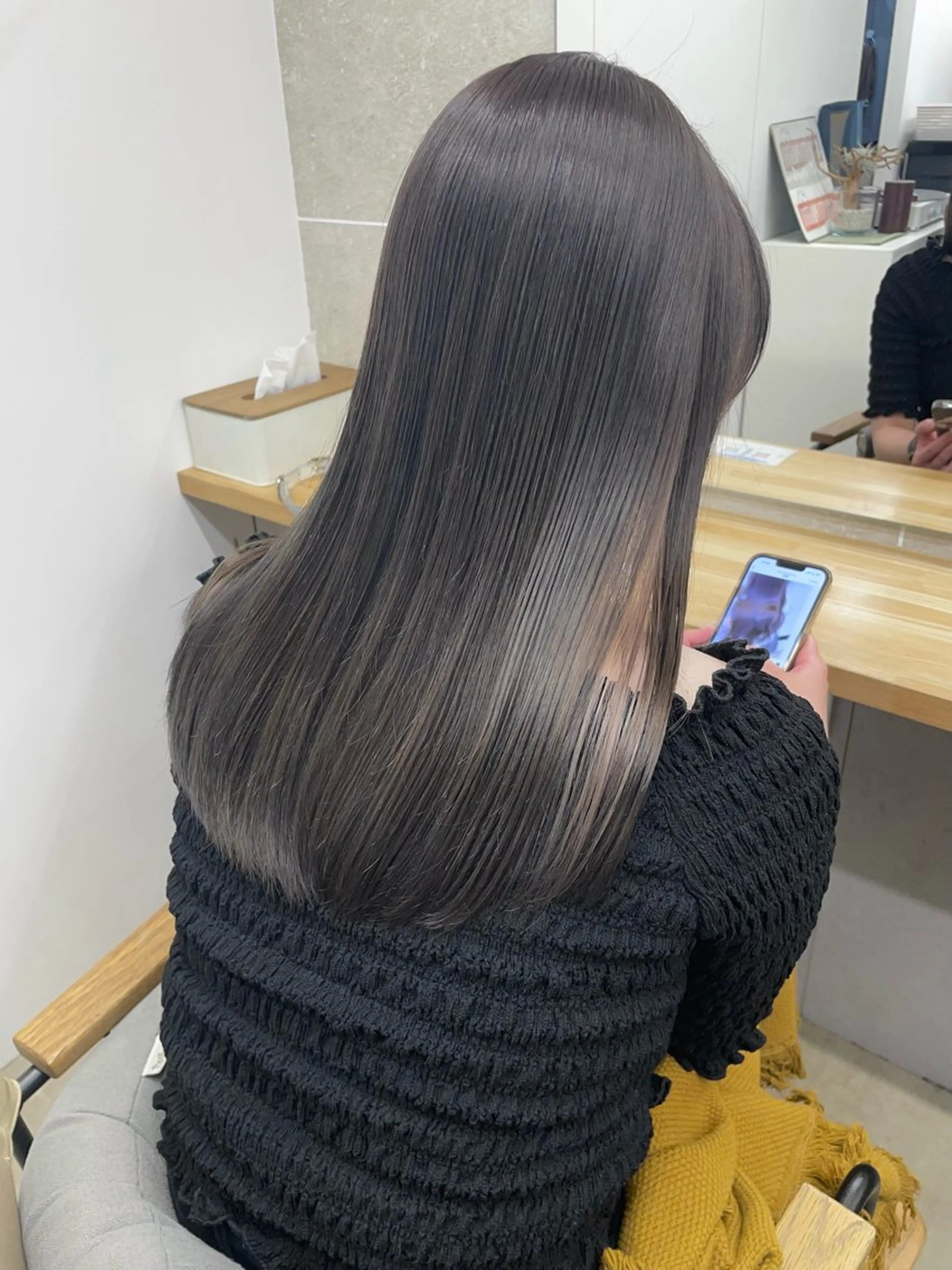 ミディアム カラー グレージュ ラベンダーカラー ラベンダーグレージュ ラベンダーグレー ✨️今だけ無料✨️ 鶴田みなみのヘアスタイル