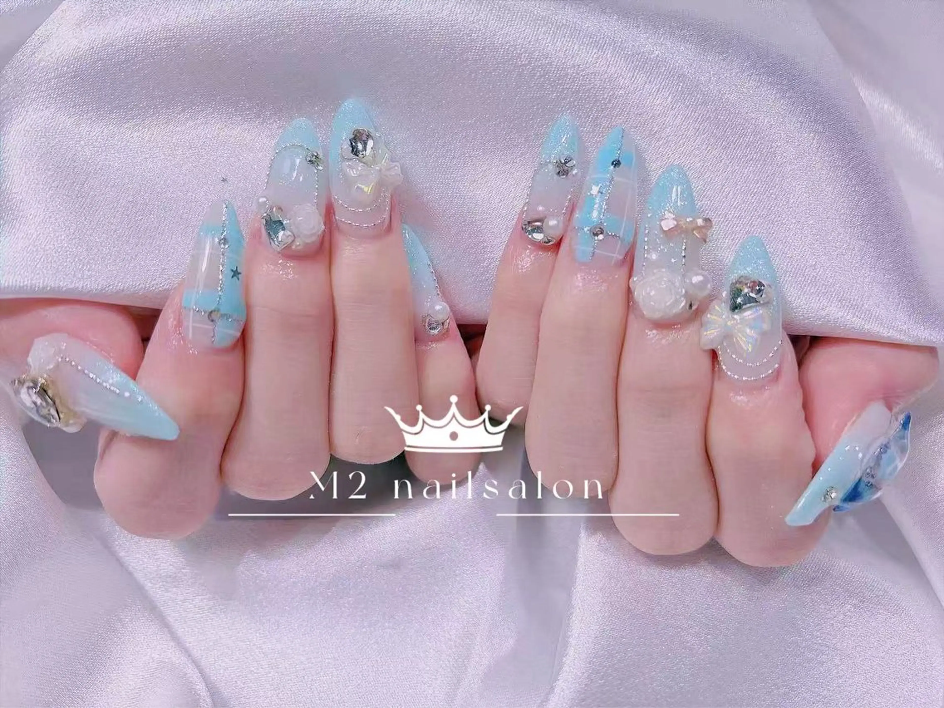 ネイル ジェルネイル マグネットネイル パラジェル 春ネイル ワンホンネイル ハンドネイル エムズ エムズのマツエク・マツパデザイン