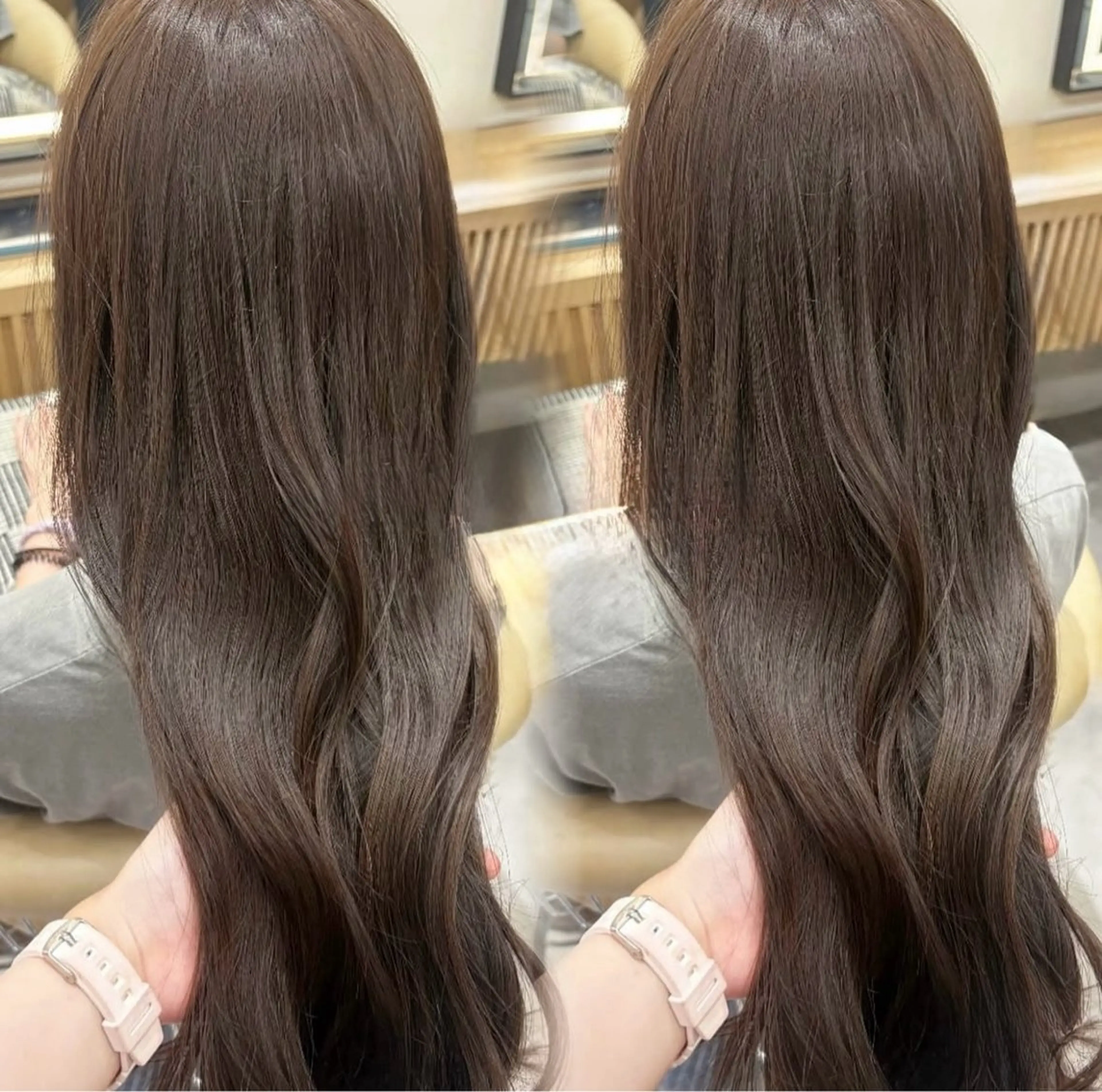 【👼柔らかい透明感カラー🪽】カット＋ワンカラー＋艶さらトリートメント✨/暖色/寒色/艶カラー/透明感カラーの写真