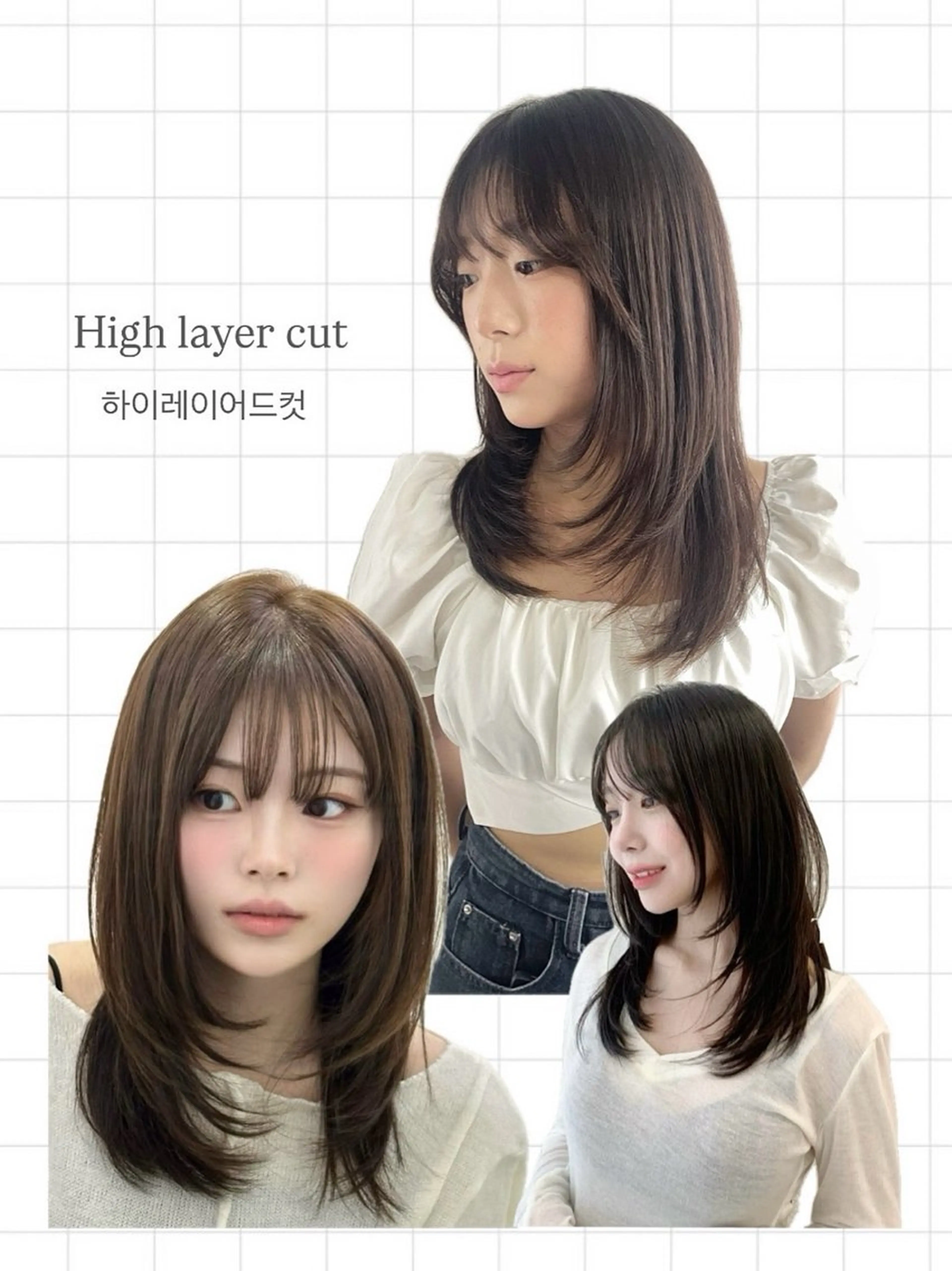 ミディアム カット 元平 未祐のヘアスタイル