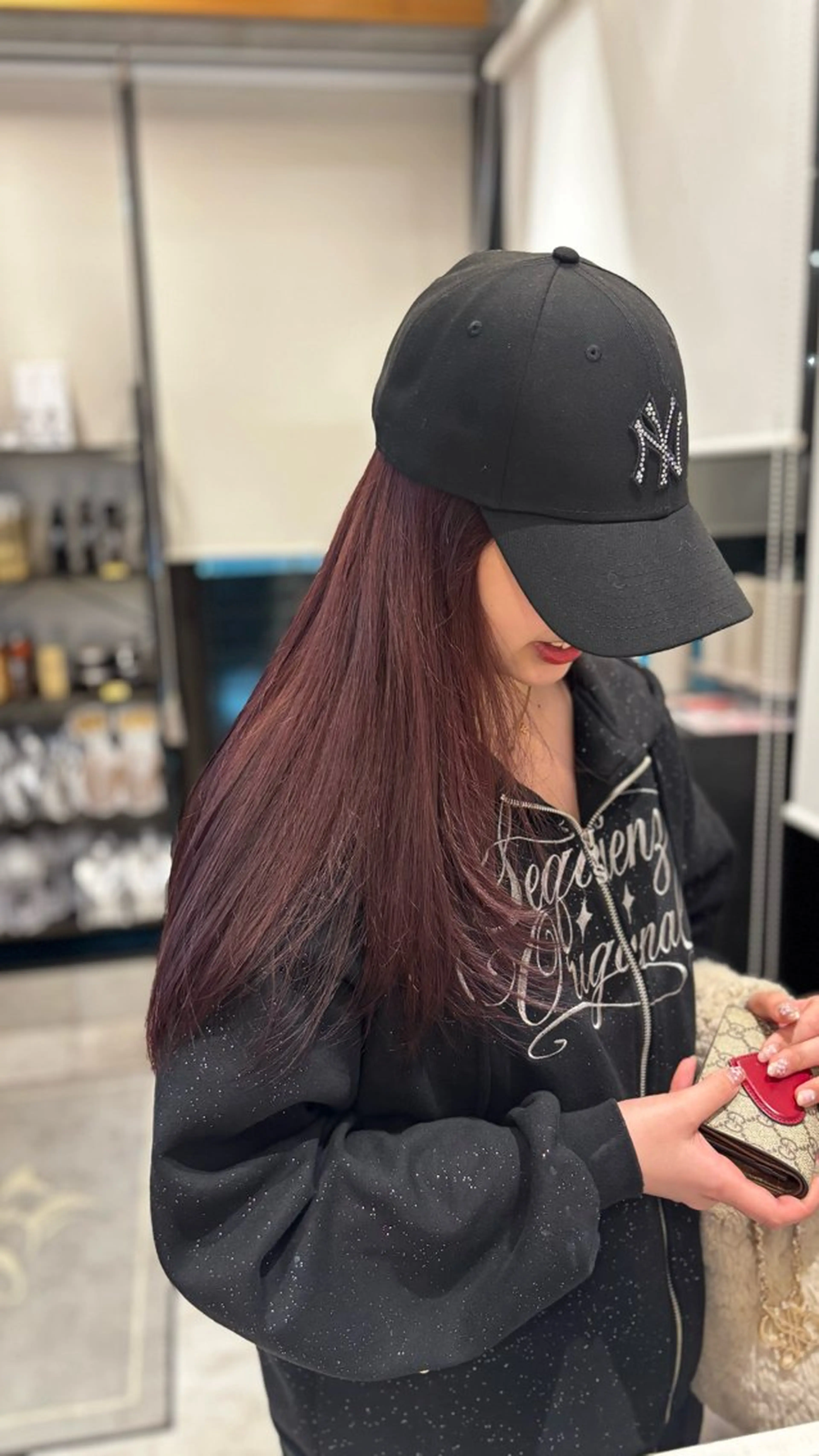 ロング カラー レイヤーカット カット ヘアカラー トリートメント 【完全個室】髪質改善 暖色カラー/山崎唯奈のヘアスタイル