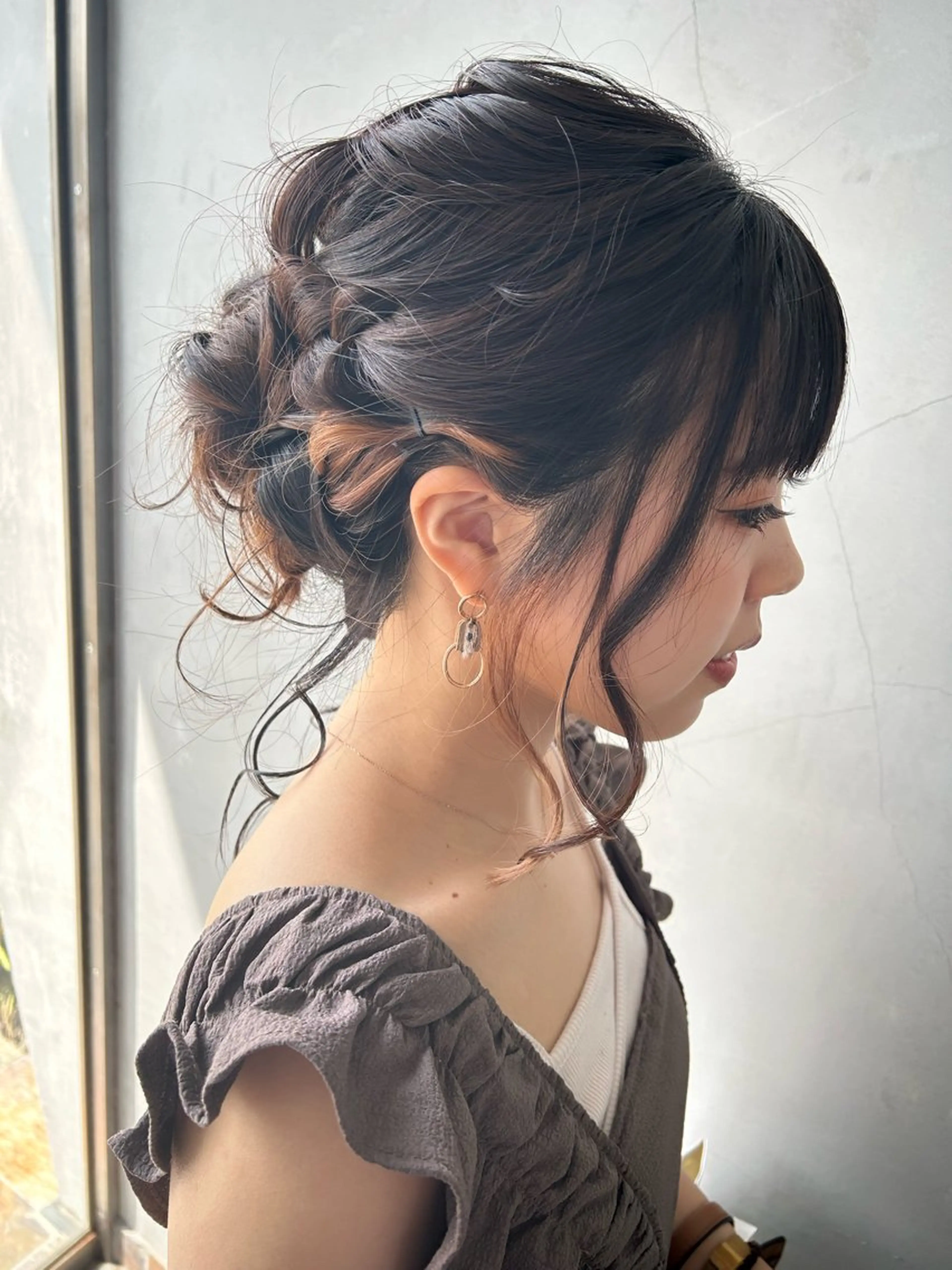 ヘアアレンジ Mao 🎀bob Oliveカラー🌿のヘアスタイル