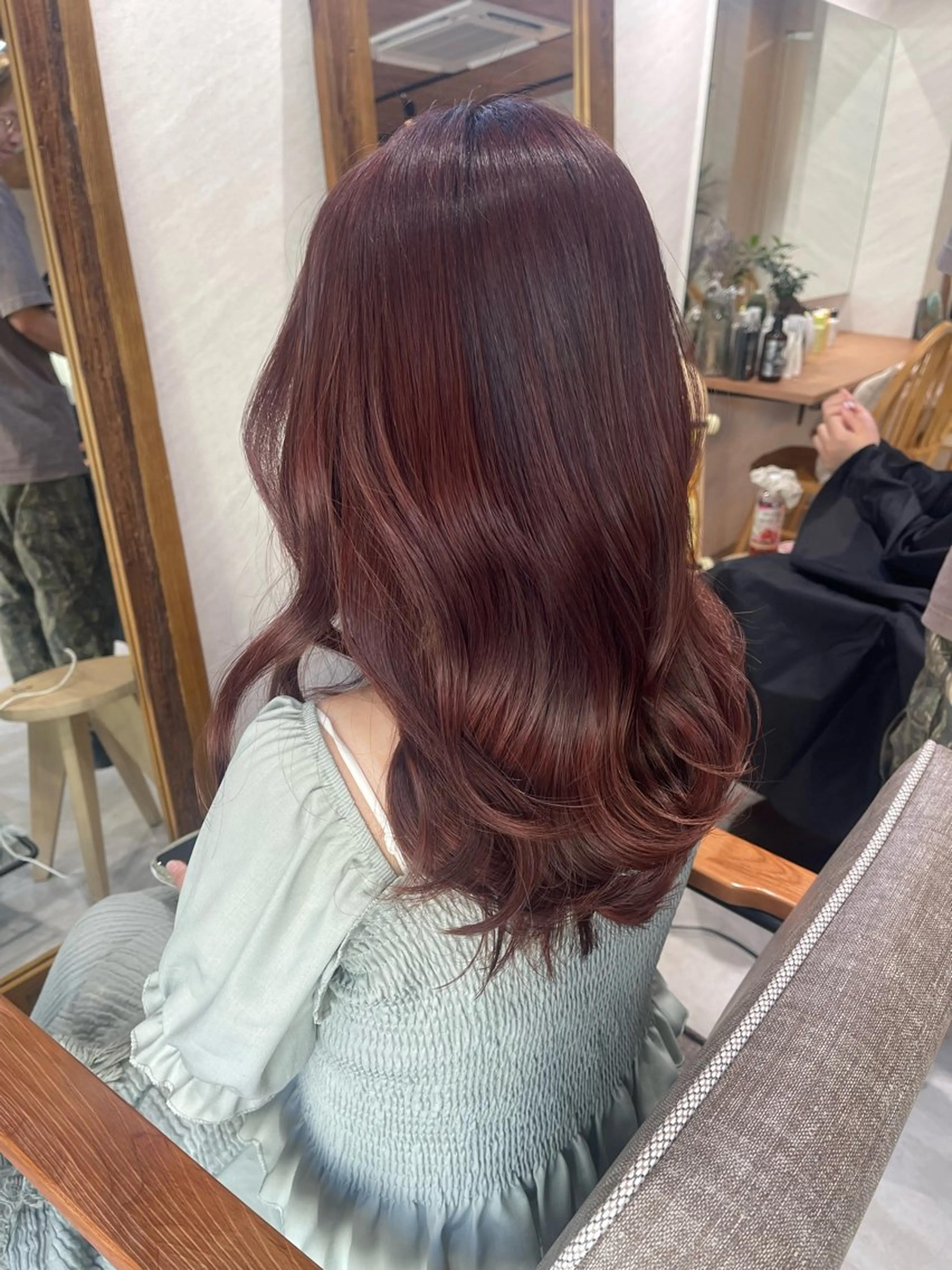 セミロング カラー ブラウンカラー ピンクカラー ピンクブラウン 🩵ボブ/レイヤー /髪質改善🩵のヘアスタイル