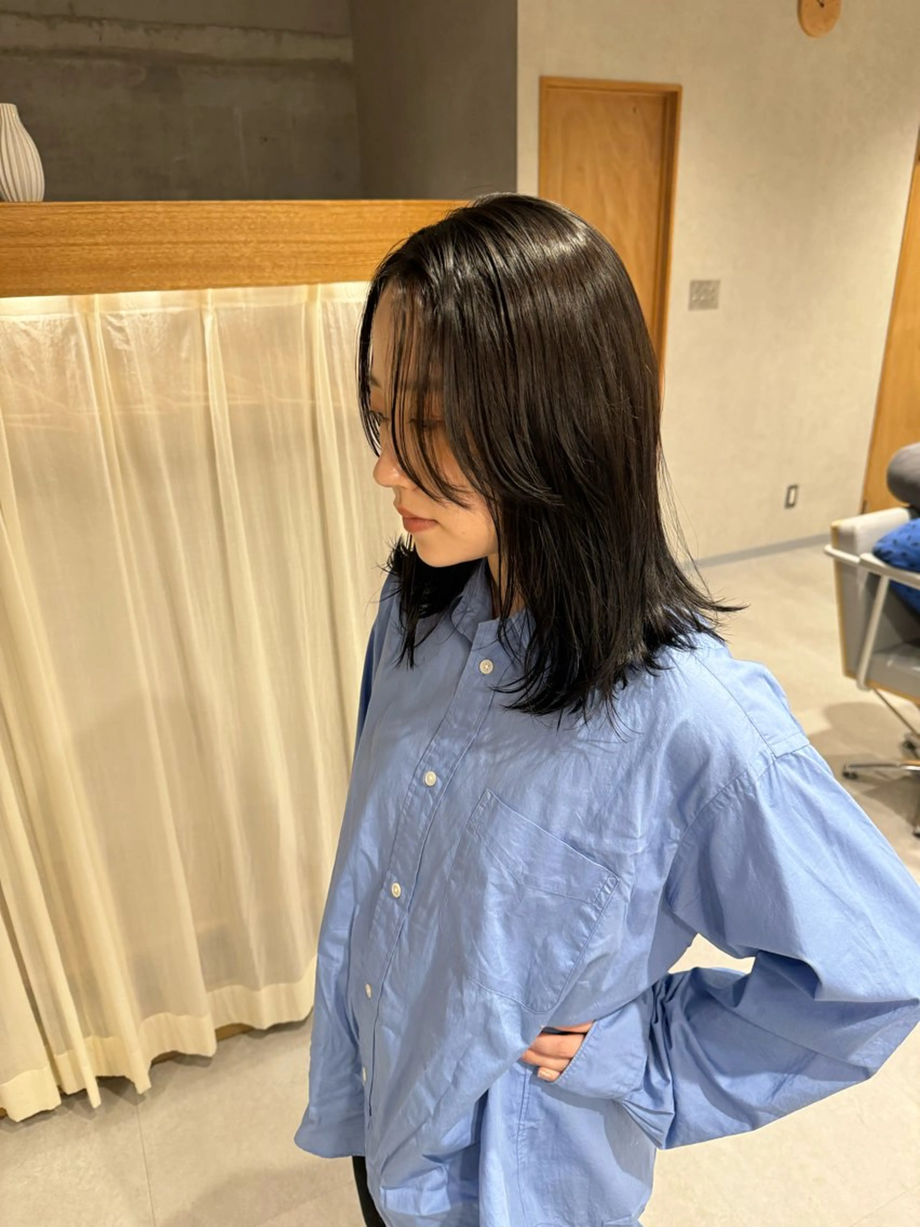 ミディアム カラー レイヤー/ボブパーマ /垢抜け/タクミのヘアスタイル