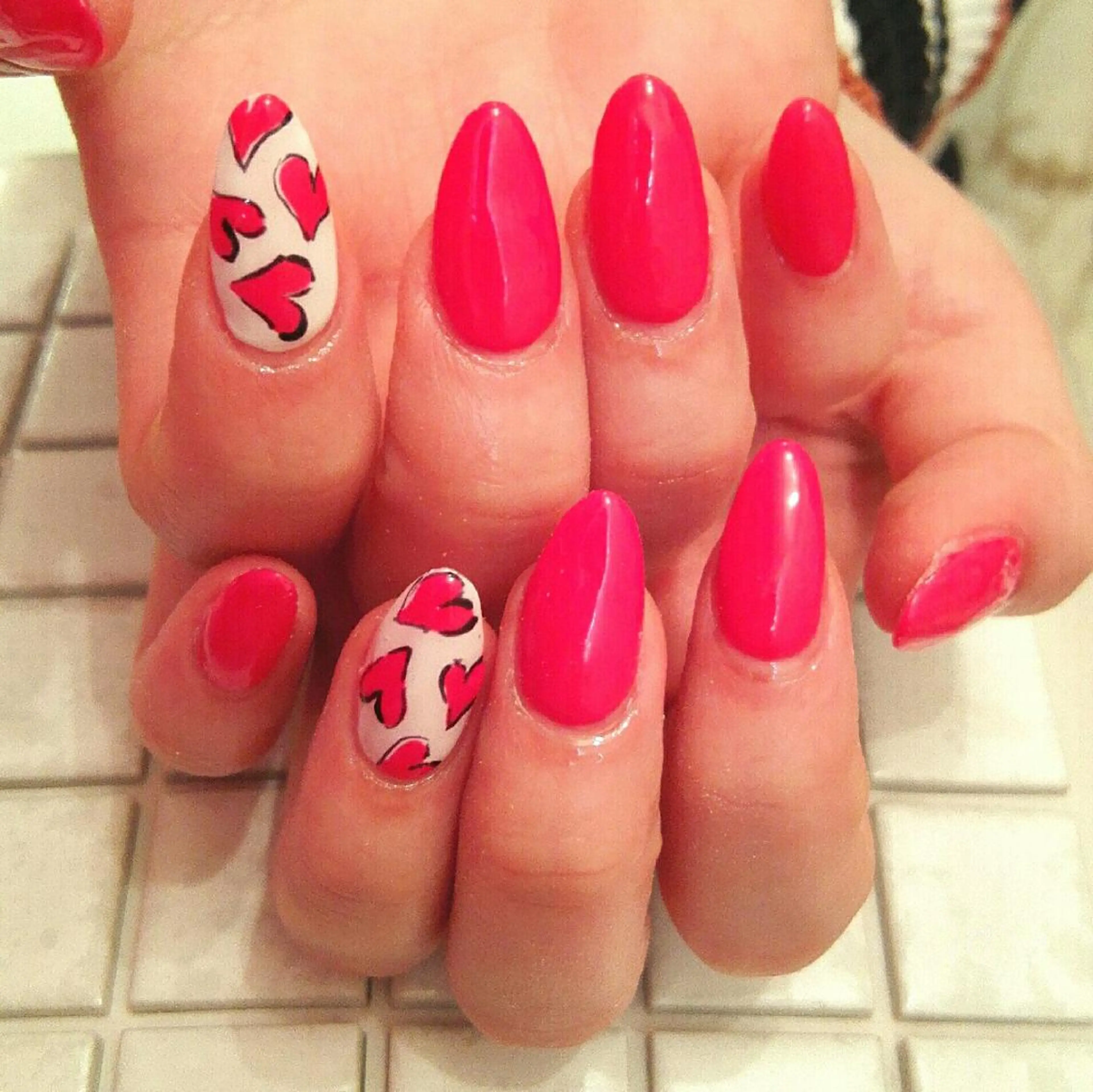 ネイル ハート ハンドネイル private salon mieのネイルデザイン