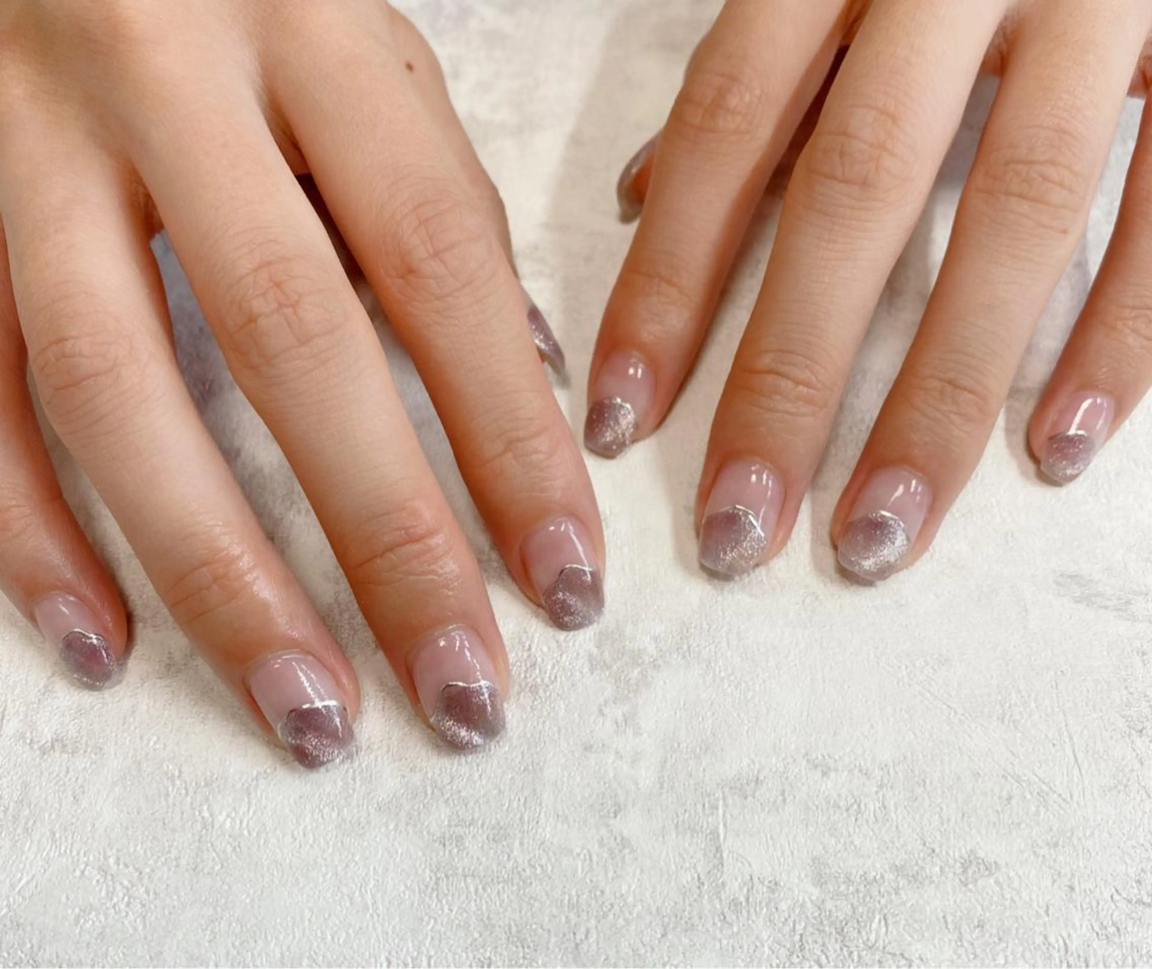 ネイル フレンチネイル マグネットネイル 𝑺 𝒏𝒂𝒊𝒍✳︎のネイルデザイン