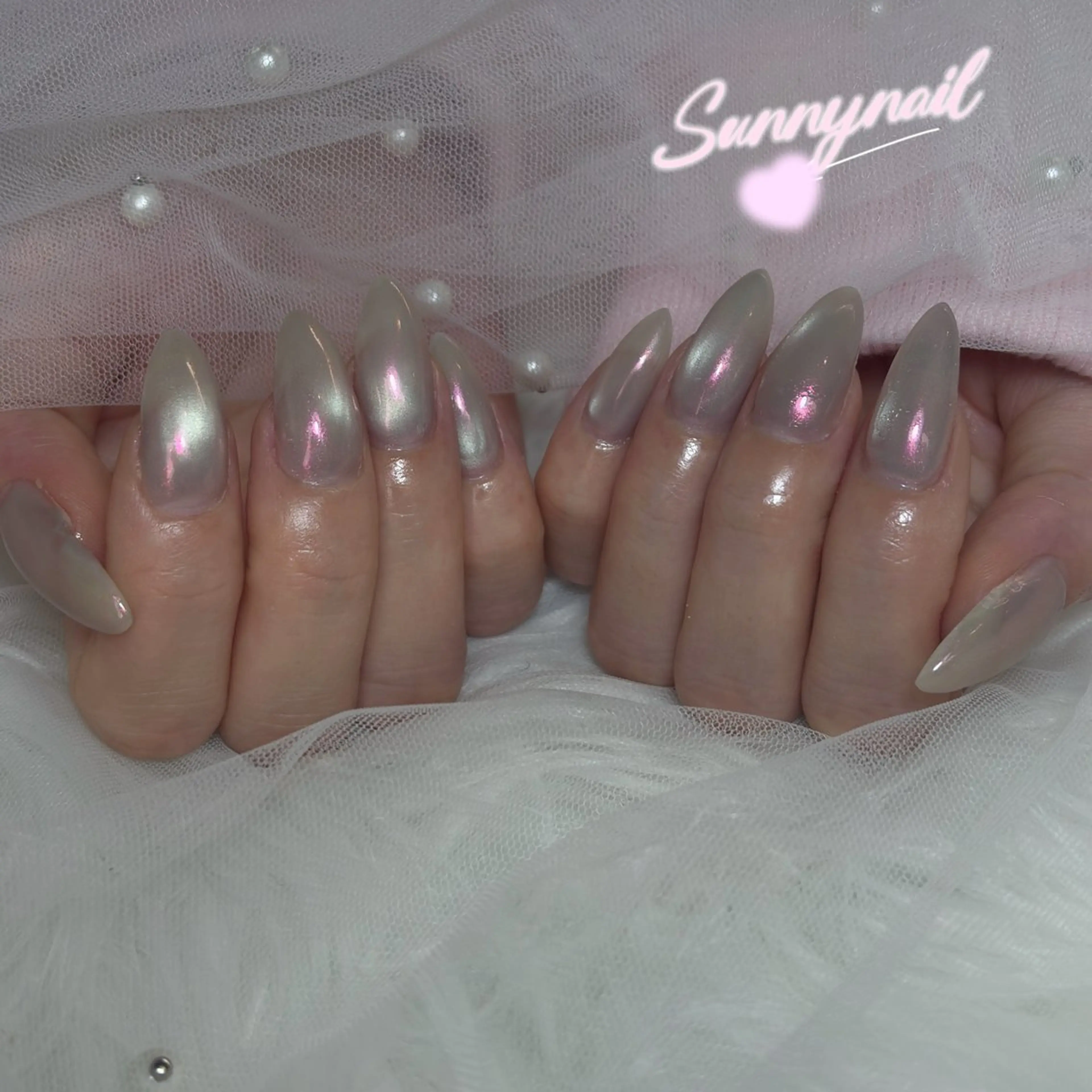 ネイル オーロラネイル フットネイル ジェルネイル マグネットネイル ミラーネイル ハンドネイル ハンドケア sunnynail 小桃のネイルデザイン