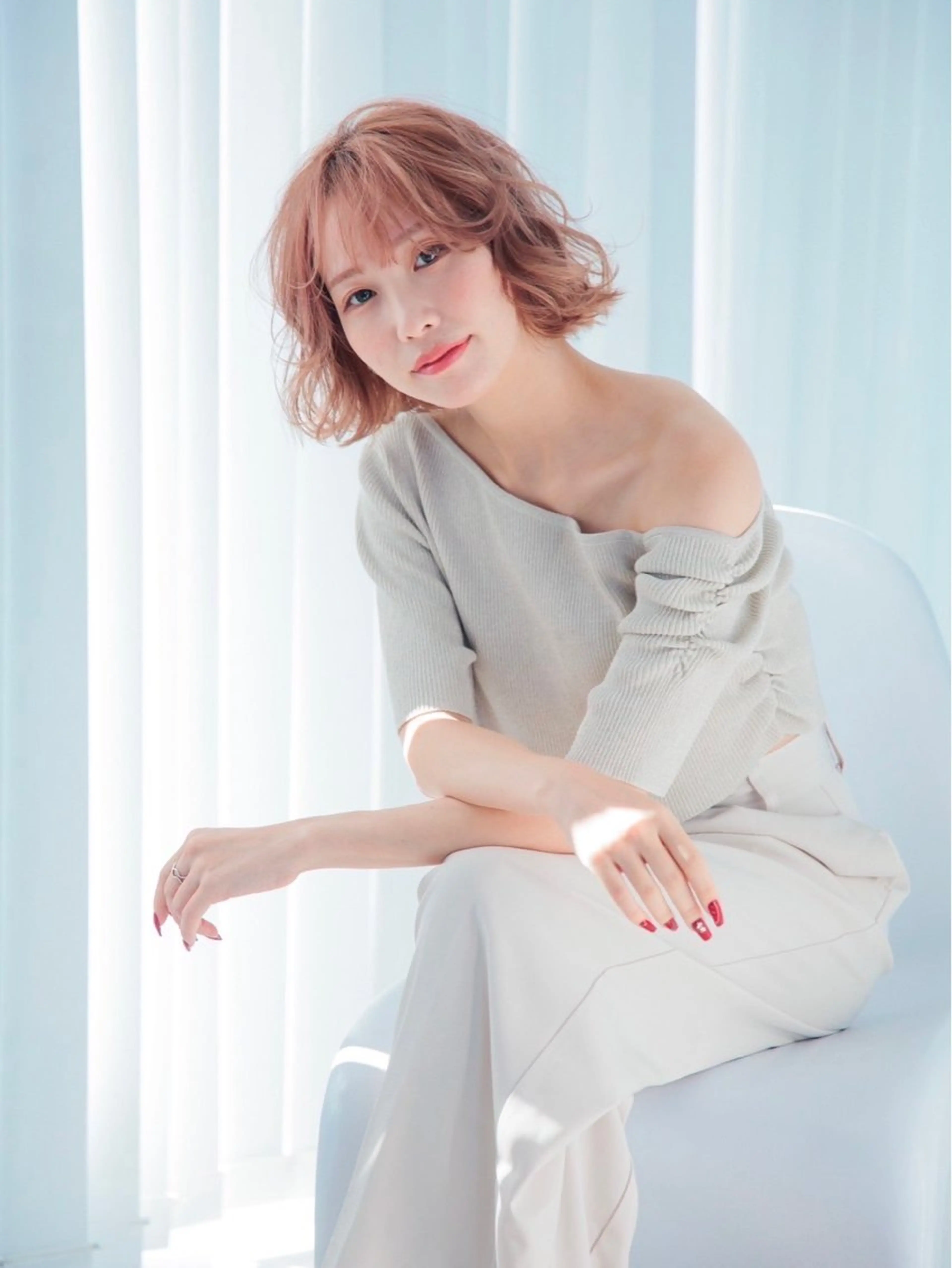 ミディアム カラー ヘアアレンジ 朝田 拓実のヘアスタイル