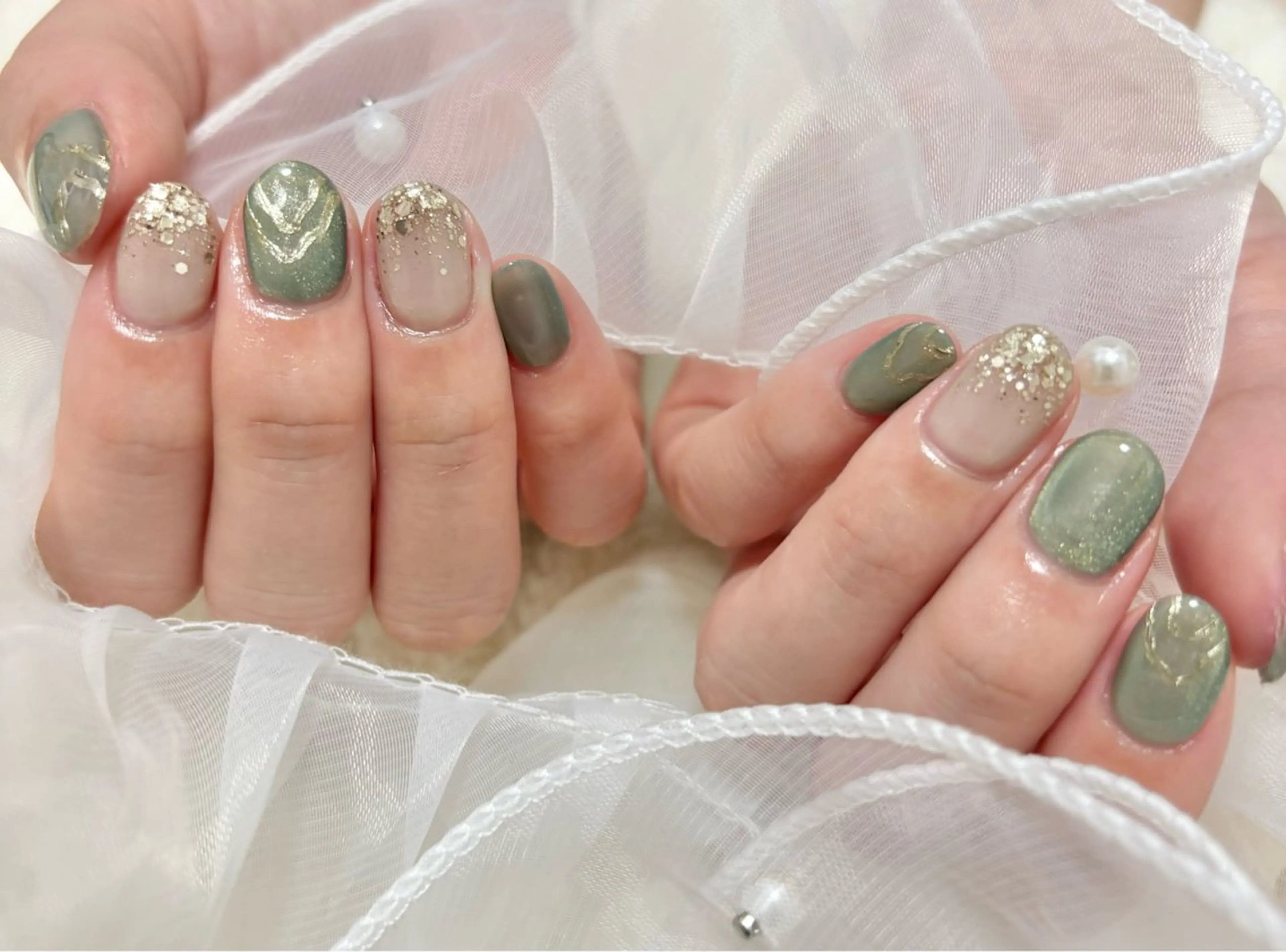 ネイル ニュアンスネイル ハンドネイル わたなべ さやかのネイルデザイン