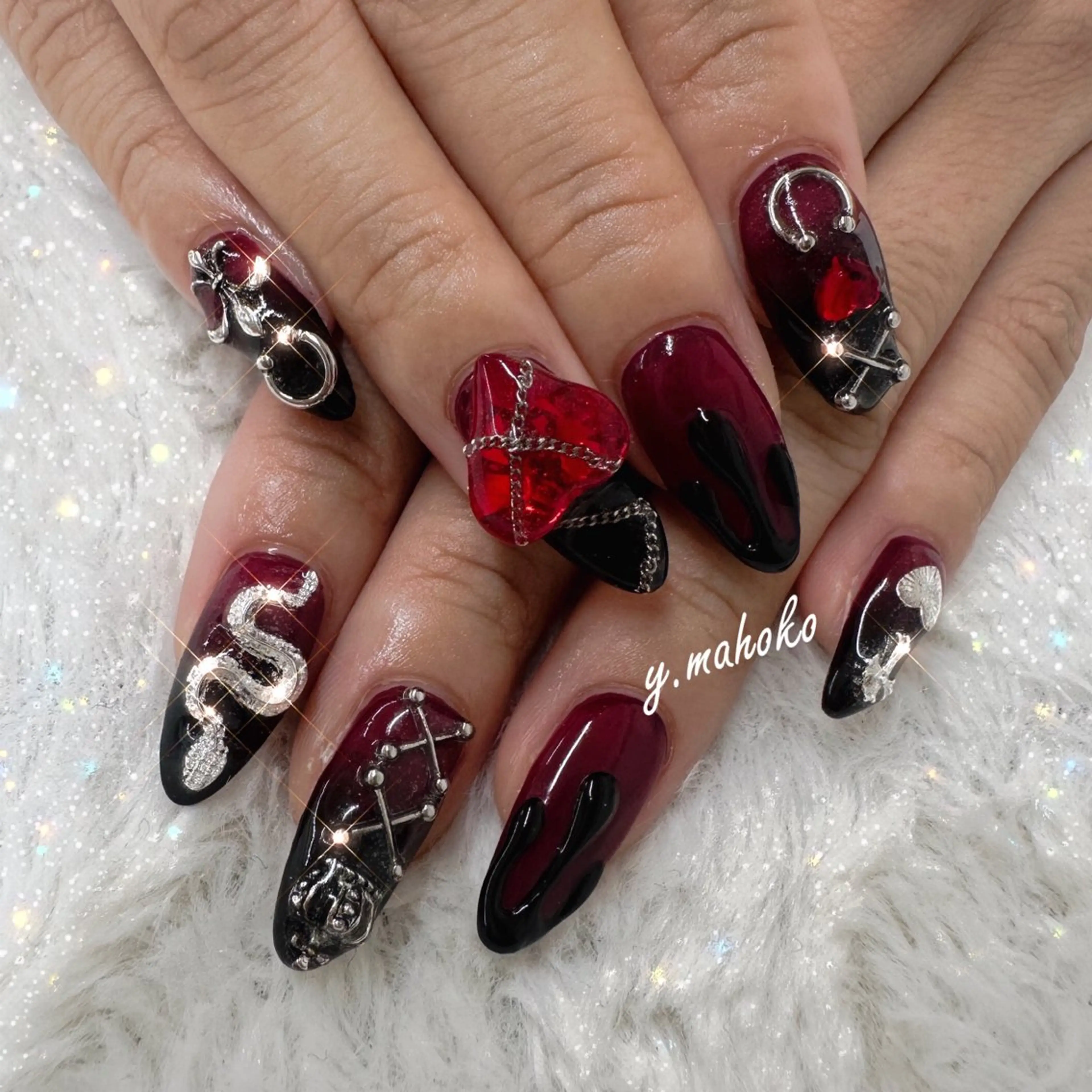 ネイル ハンドネイル She nail studio 原宿所属・パラジェル有/ スカルプ/mahoのネイルデザイン