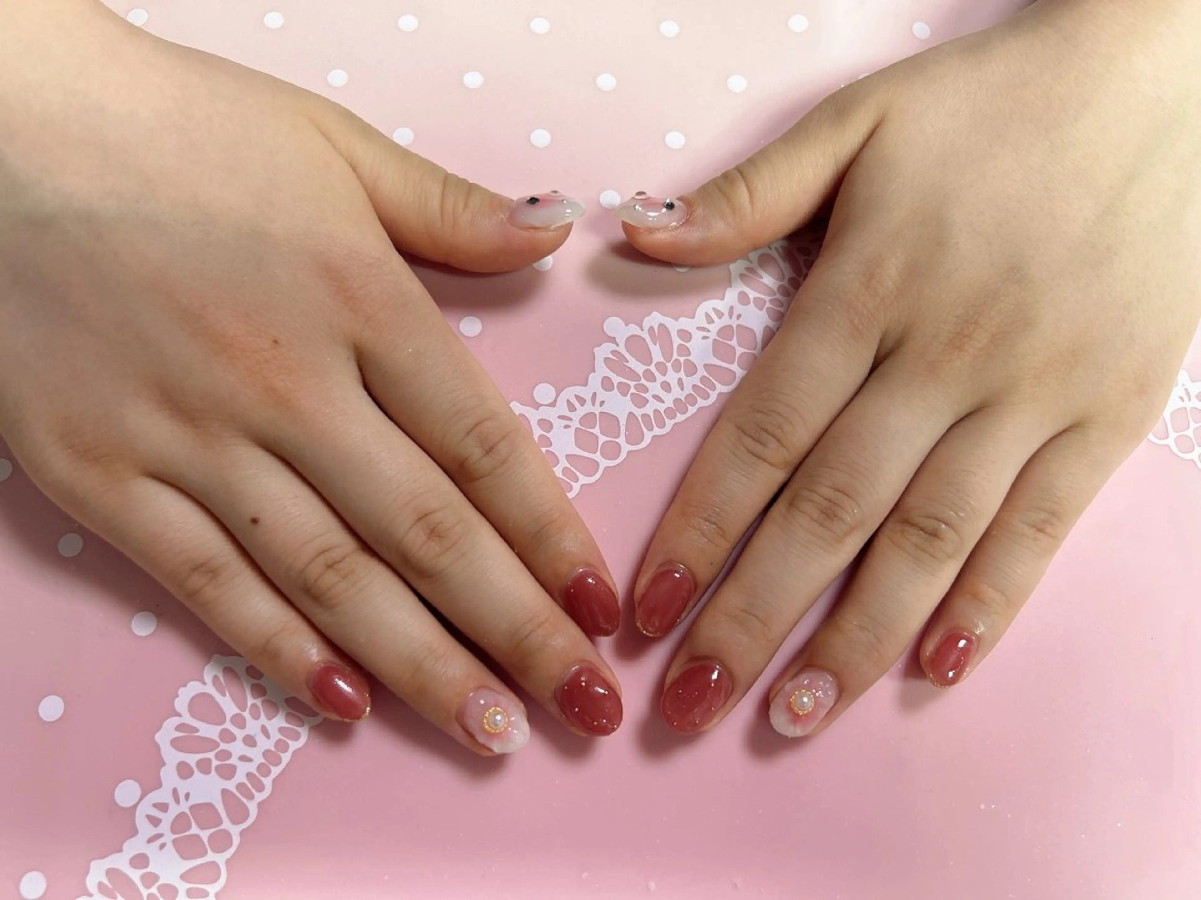 ネイル 夏ネイル 🍒✨萌 萌✨🍒のネイルデザイン