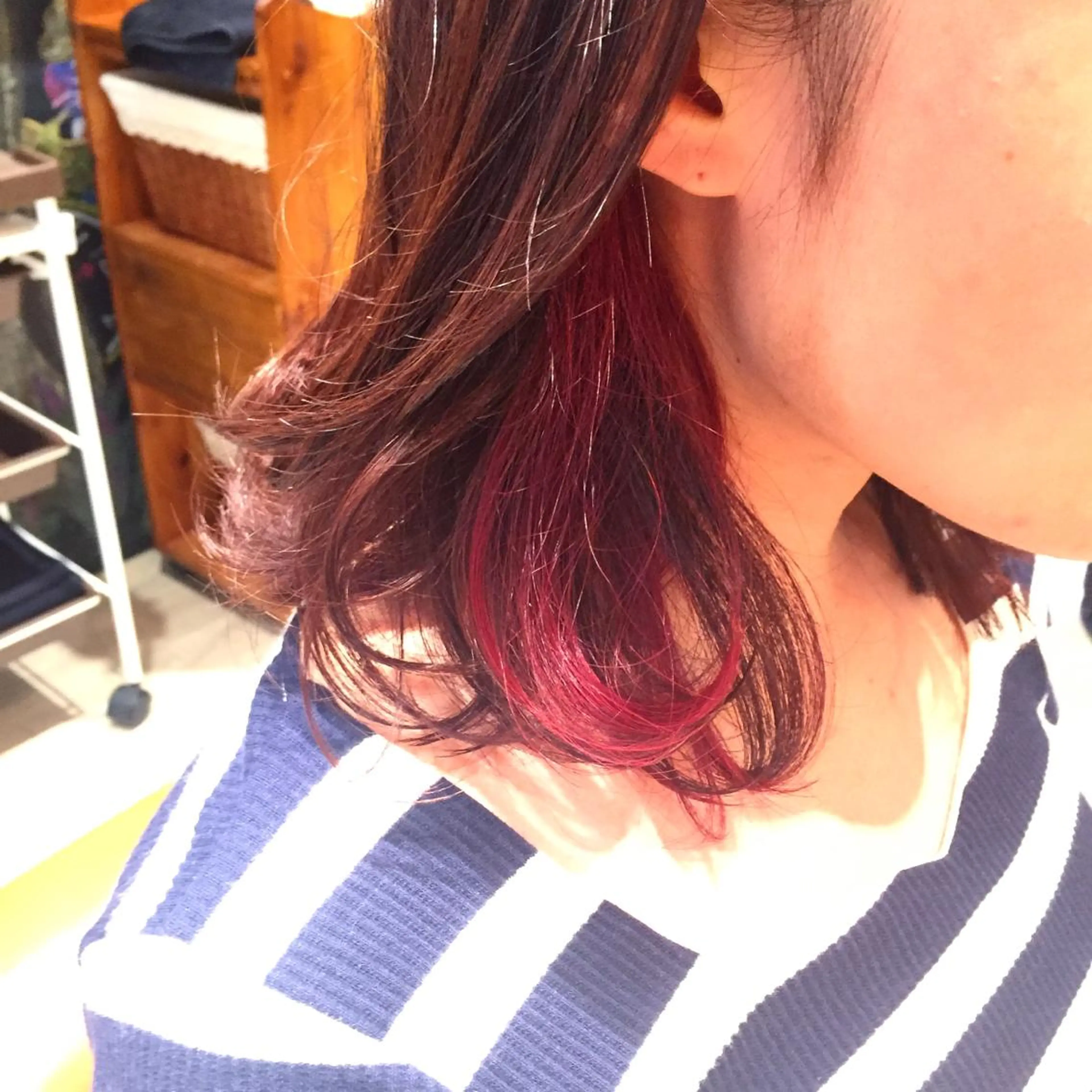 ミディアム カラー レッドカラー メンズ指名多数!! SiLO 田島のヘアスタイル