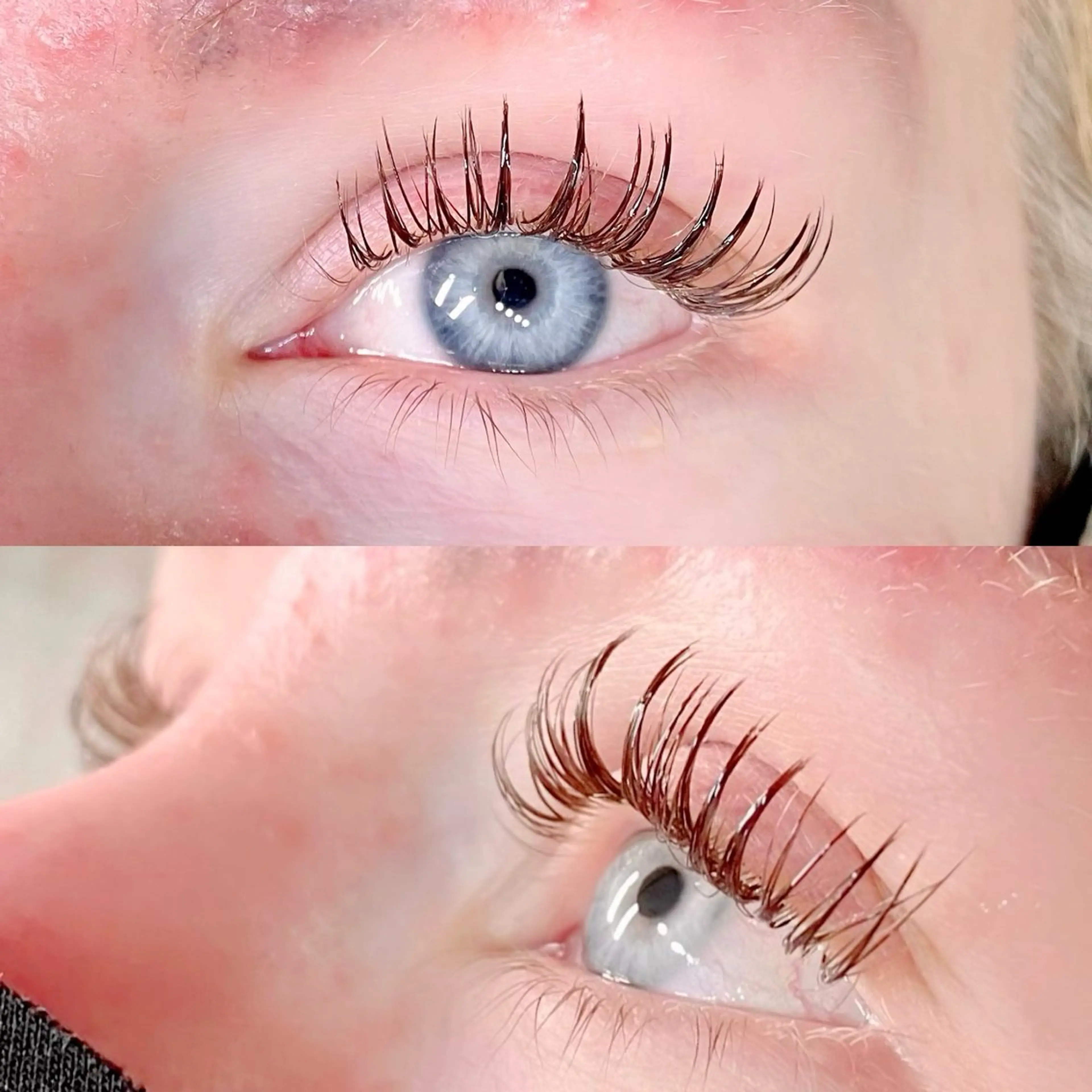 マツエク・マツパ カラーマツエク フラットラッシュ 一重×まつ毛パーマ La Peche momokoのマツエク・マツパデザイン