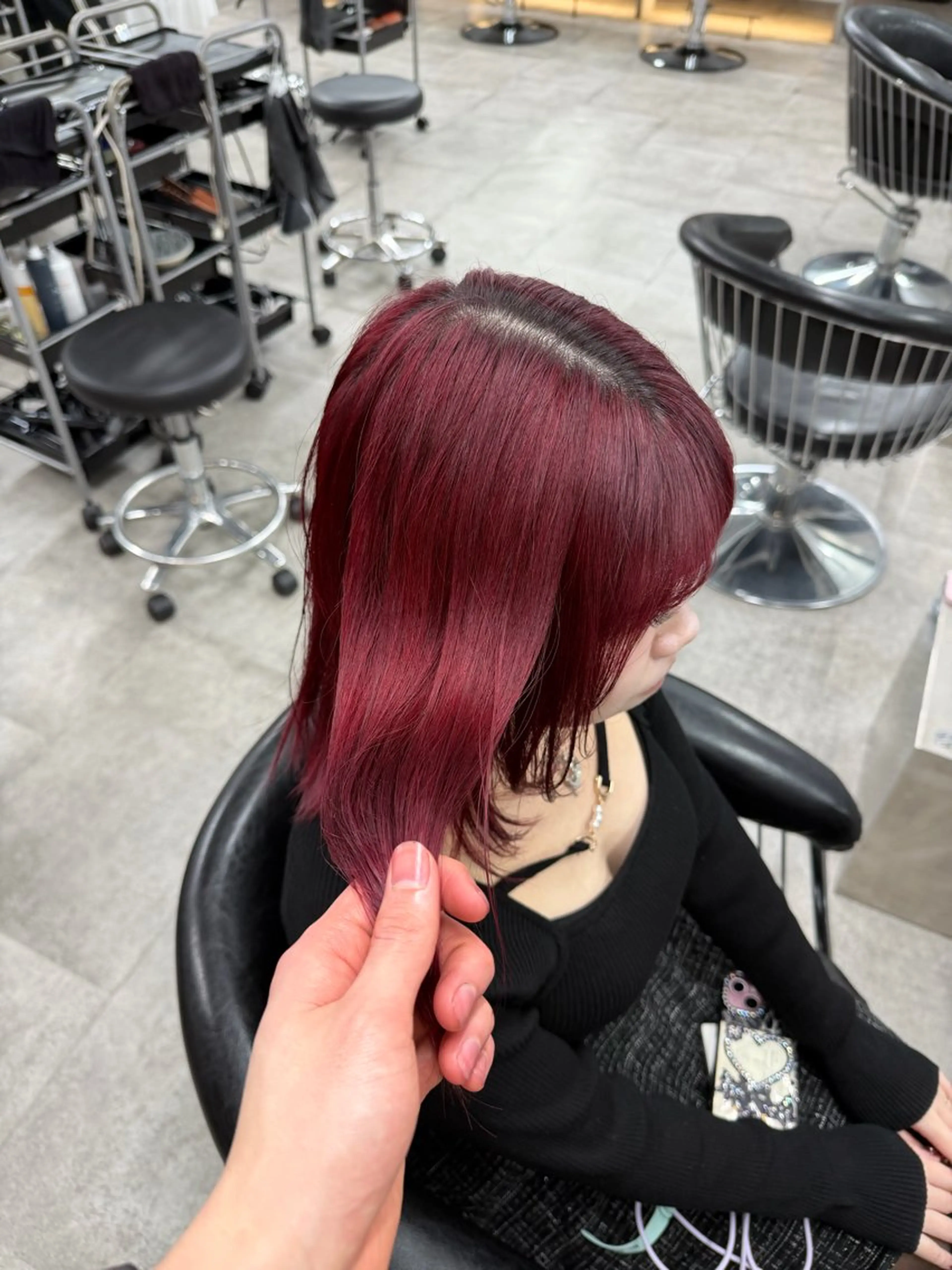 ミディアム カラー カット ヘアカラー トリートメント You/透明感カラー レイヤーカット/ボブのヘアスタイル