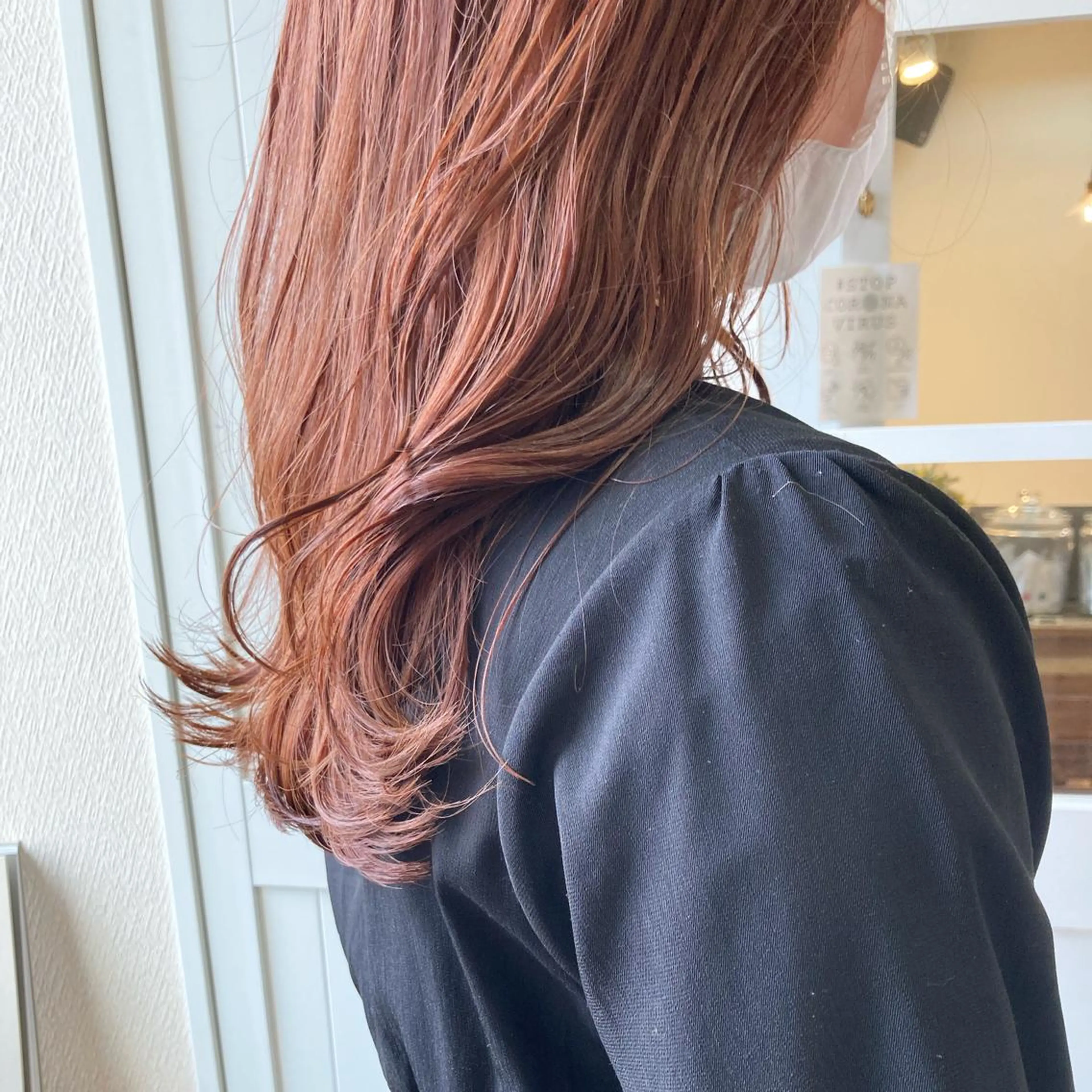 ロング カラー オレンジ ピンクカラー カット ヘアカラー トリートメント 小木曽智美 /ボブ/ショートのヘアスタイル