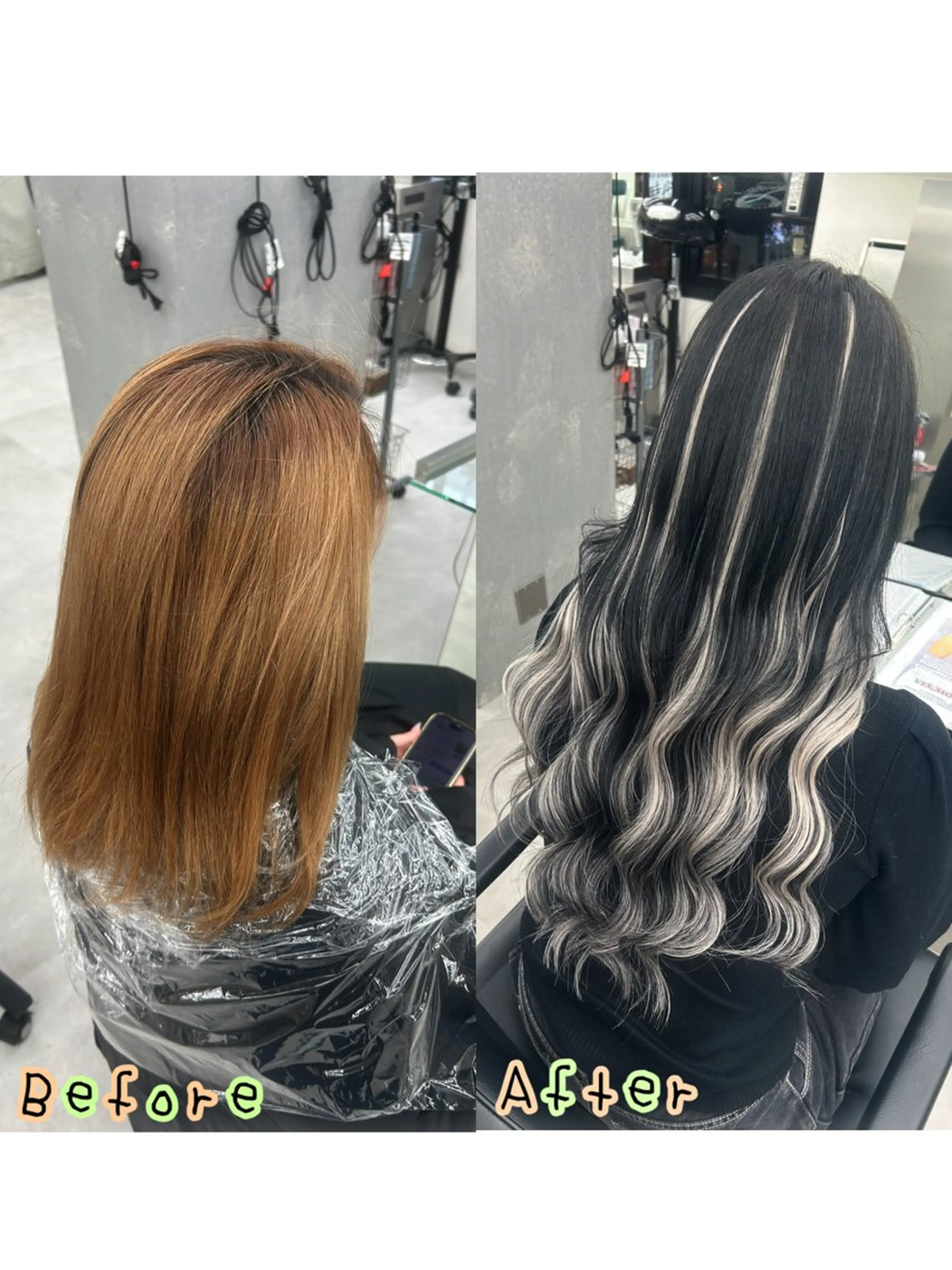 ロング カラー エクステ ヘアカラー エクステ アレンジ/エクステ✨ 横浜🩵かのんのヘアスタイル