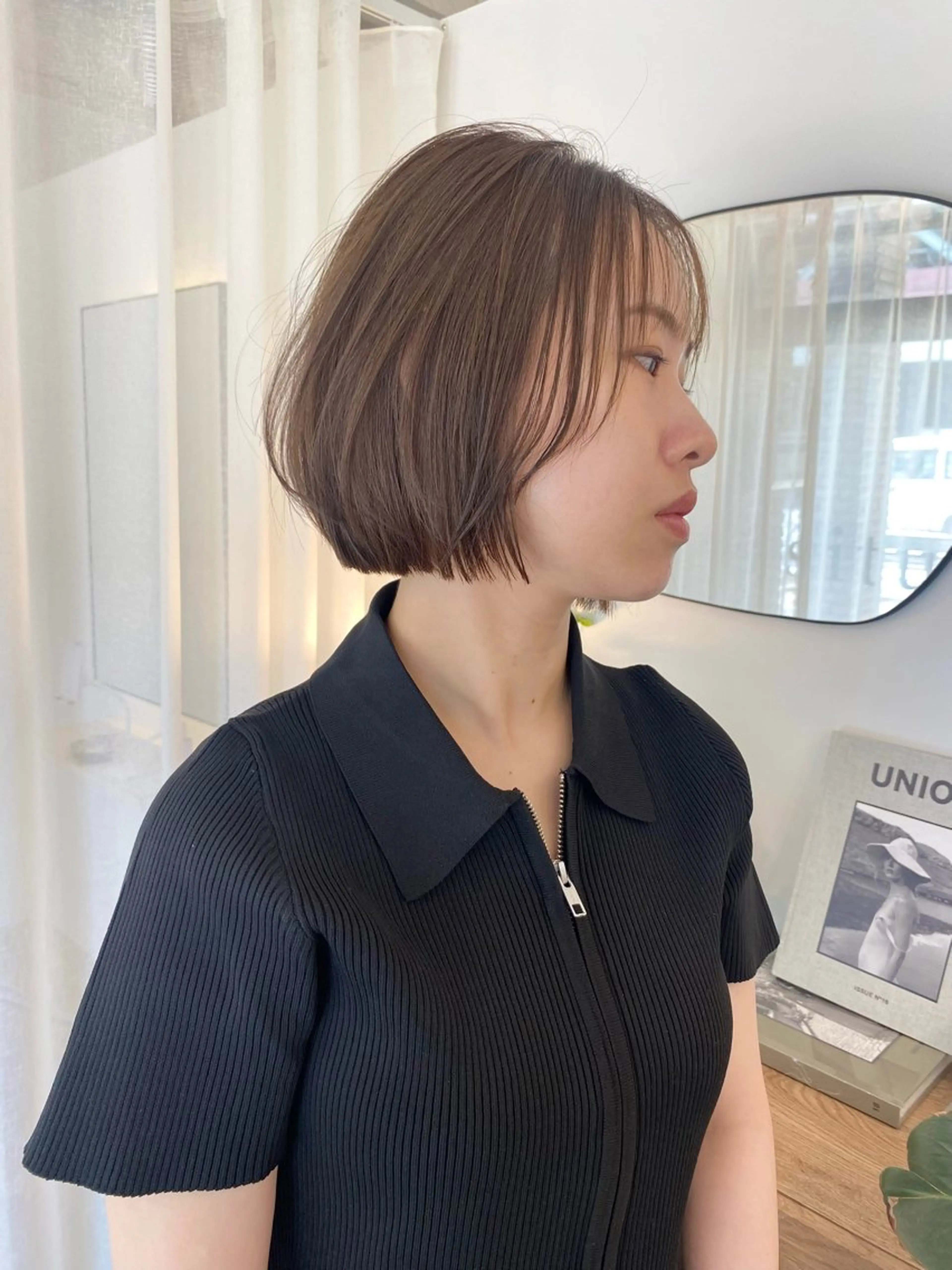 ミディアム ボブ ヘアカラー 透明感カラー／メンズ 特化kazumaのヘアスタイル