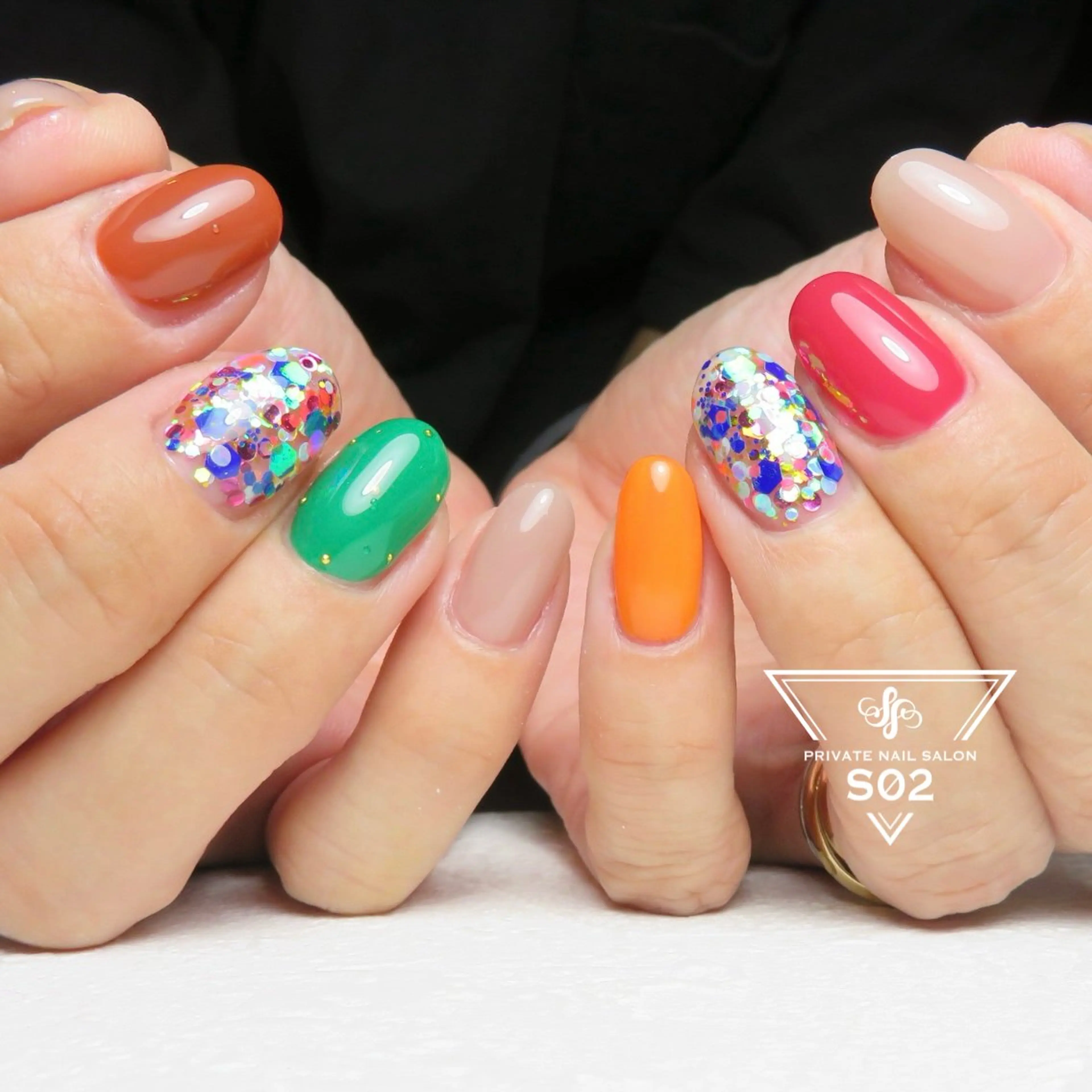 ネイル ハロウィン S02 𝙲𝚑𝚒𝚎のネイルデザイン