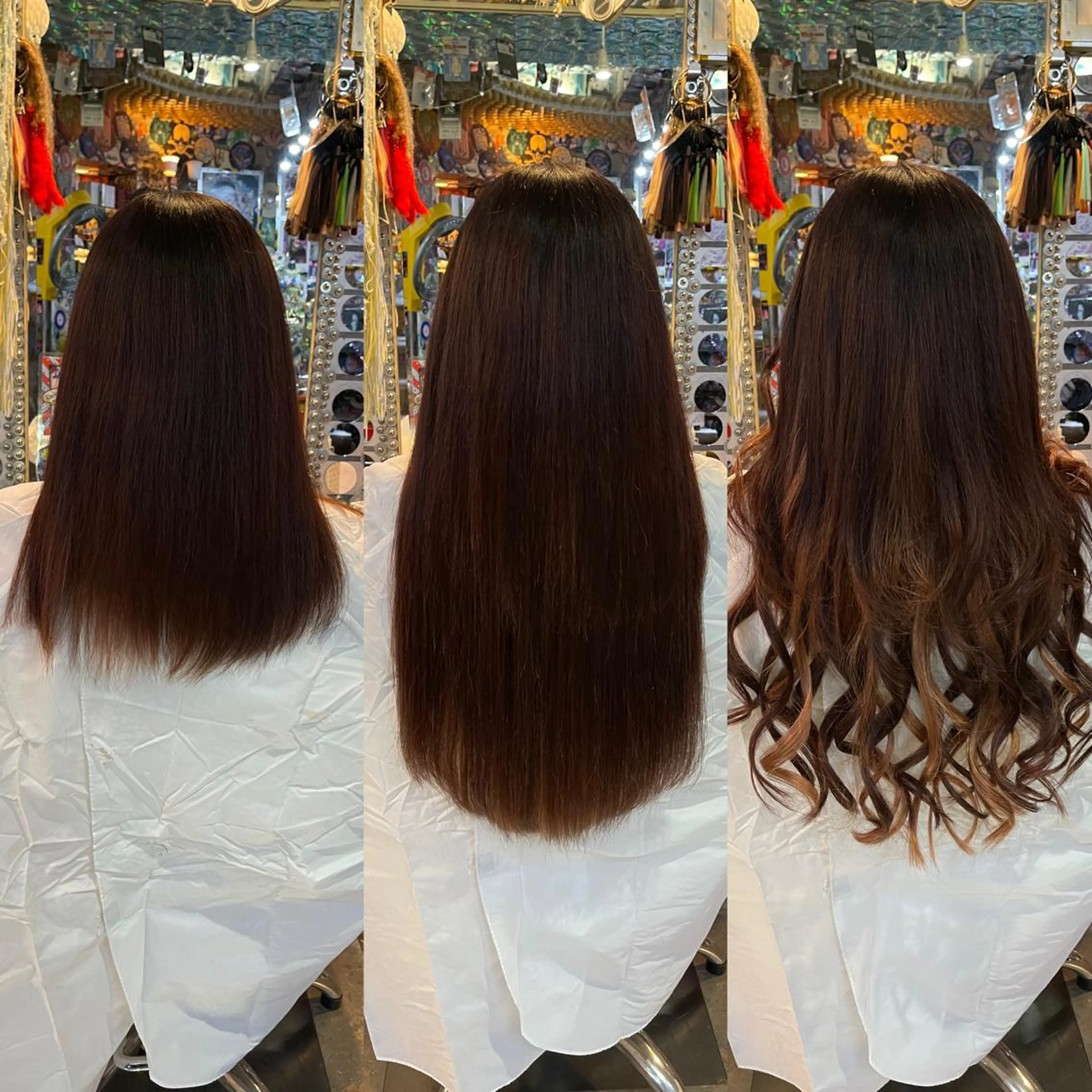 ロング カラー ヘアアレンジ 編み込みエクステ エクステ ロング 🌈派手髪エクステ ブレイズ🌈ひろとのヘアスタイル