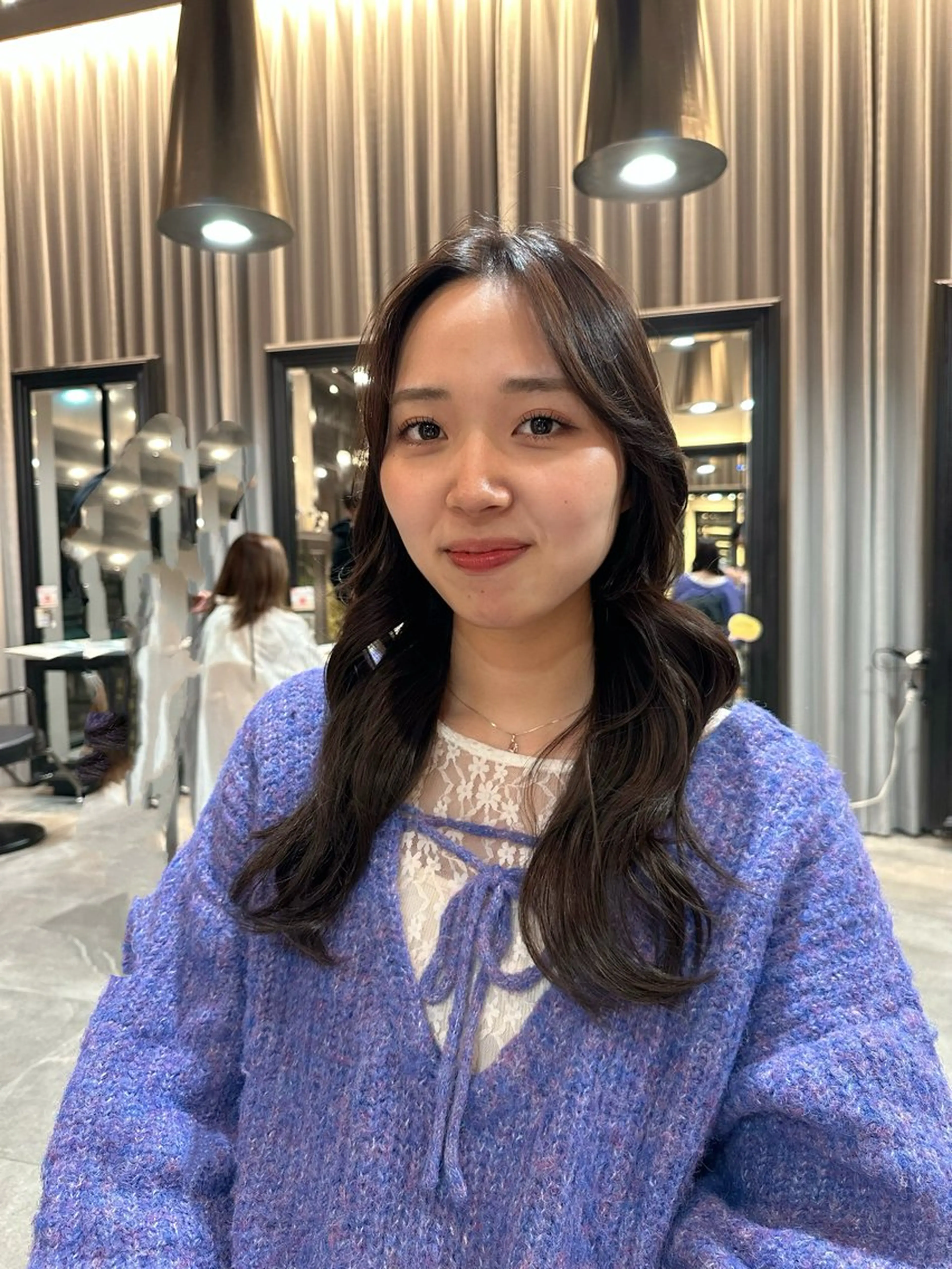 ロング カラー グレージュ レイヤーカット/ 透明感カラー/ きよのヘアスタイル