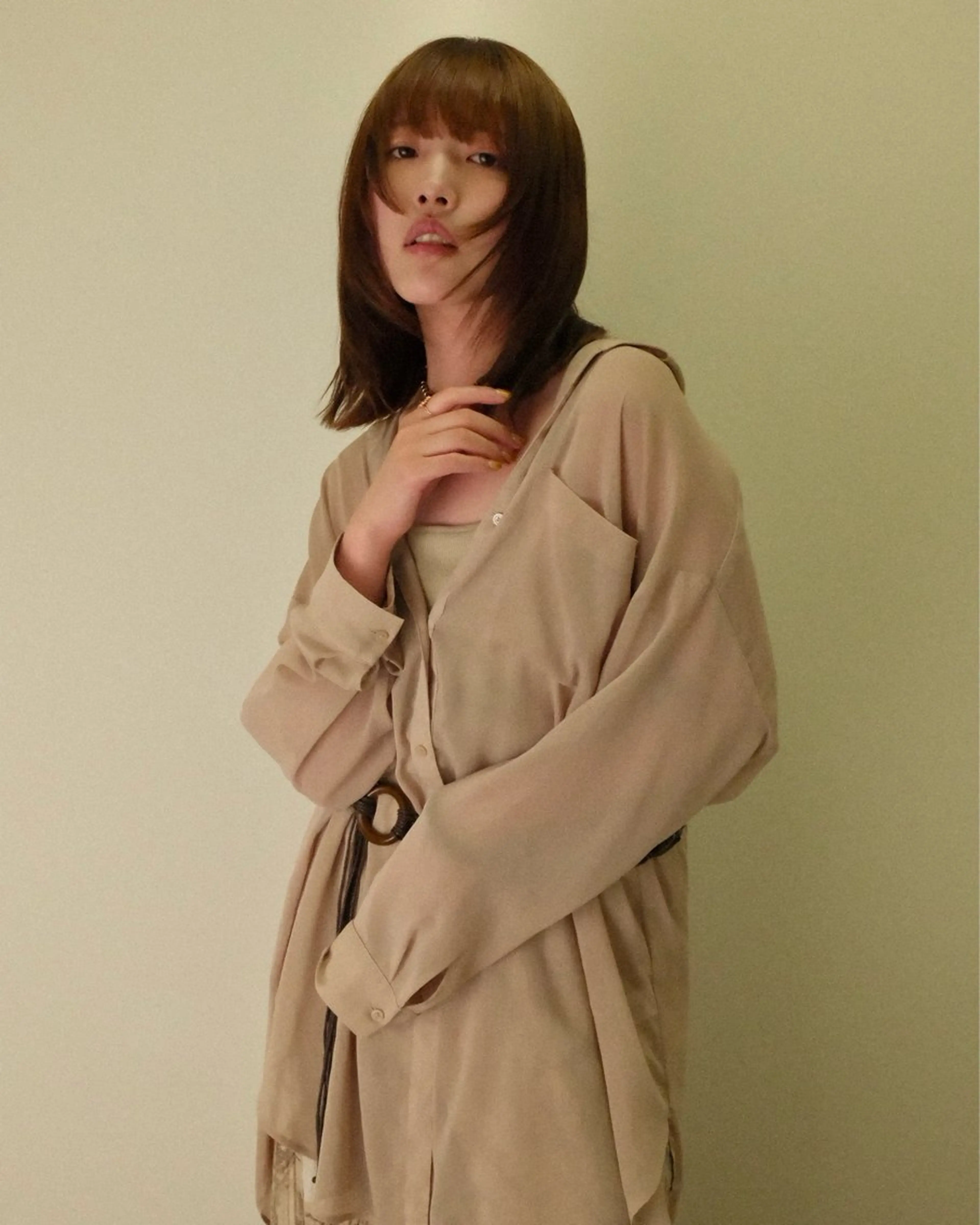 ミディアム カラー ヘアアレンジ カット パーマ/透明感カラー 元町🌱takutoのヘアスタイル