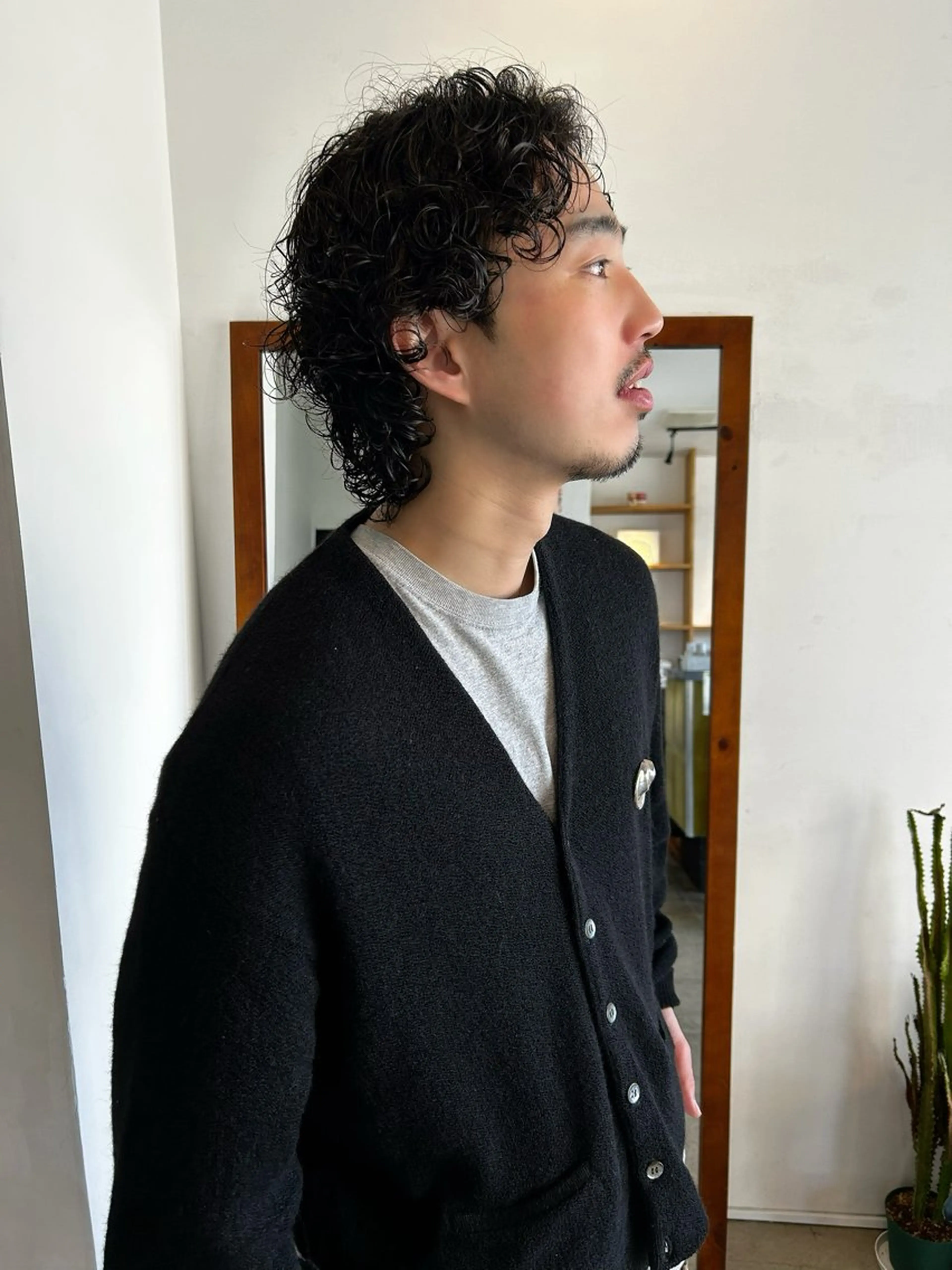 メンズ カット パーマ 浅野 敬亮のヘアスタイル
