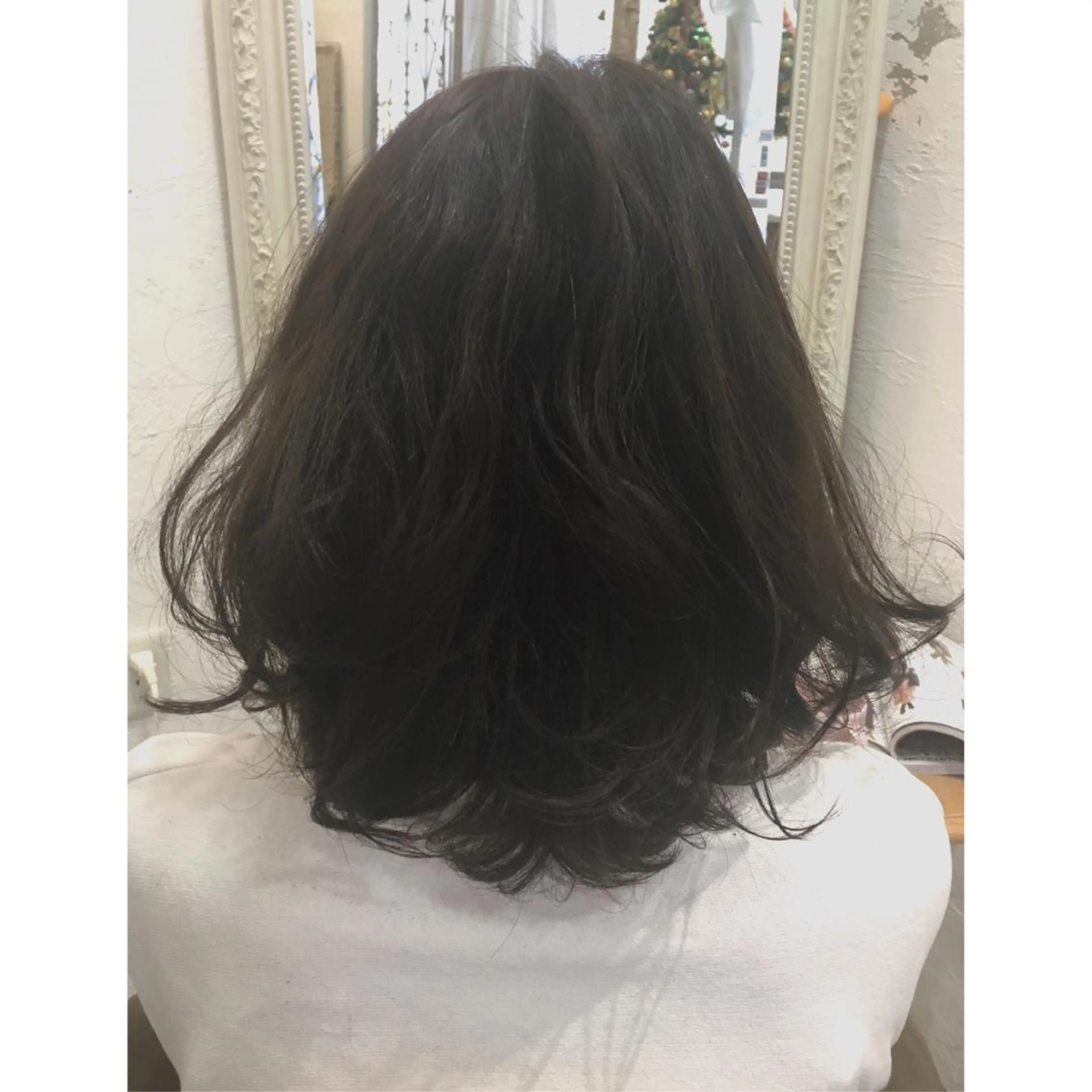 ミディアム カラー パーマ ミディアムパーマ デジタルパーマ fio マナミのヘアスタイル