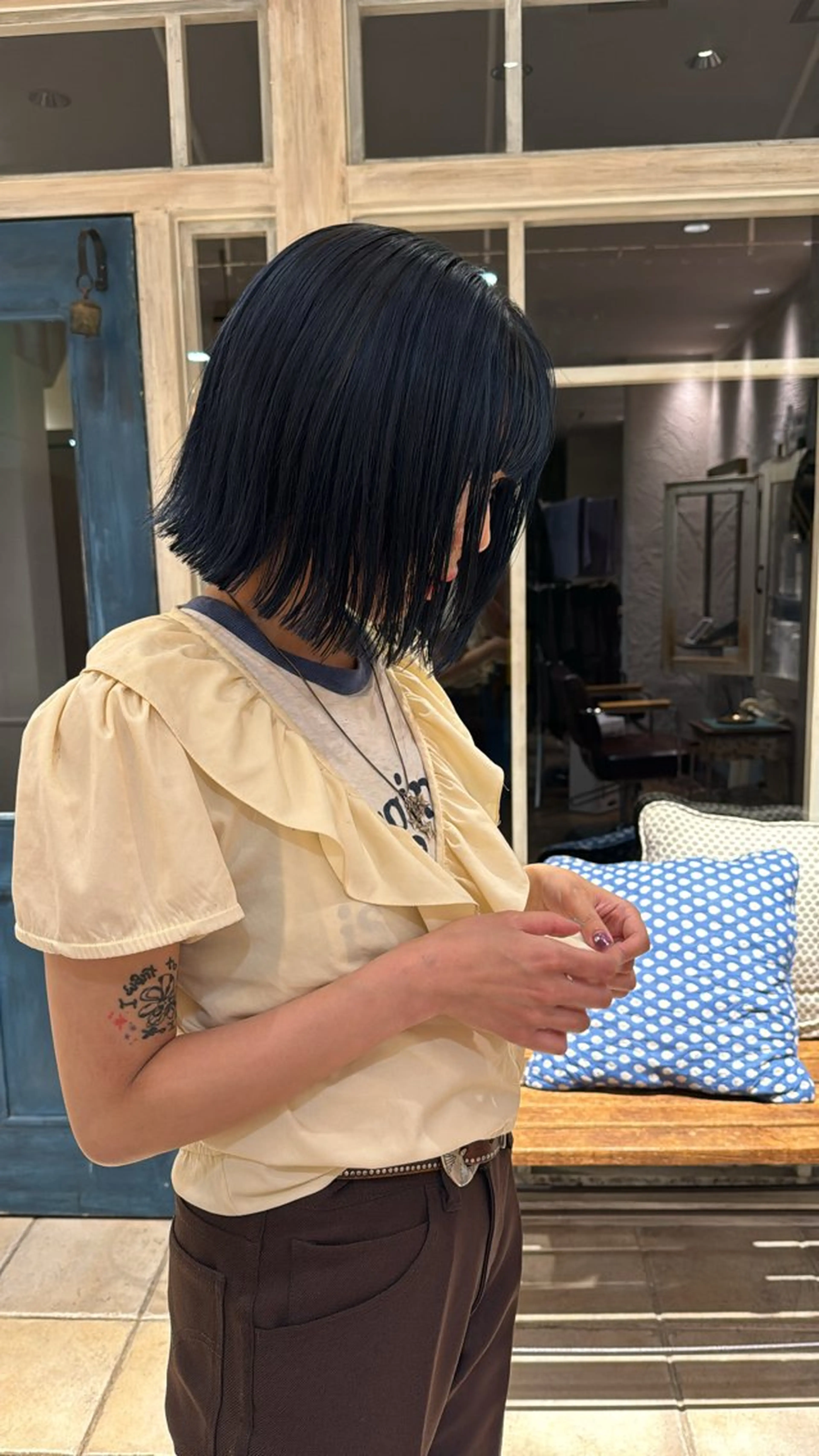 ミディアム カラー ブルーカラー ネイビーカラー カット ヘアカラー 今泉/kai🐇ボブ 似合わせカットのヘアスタイル