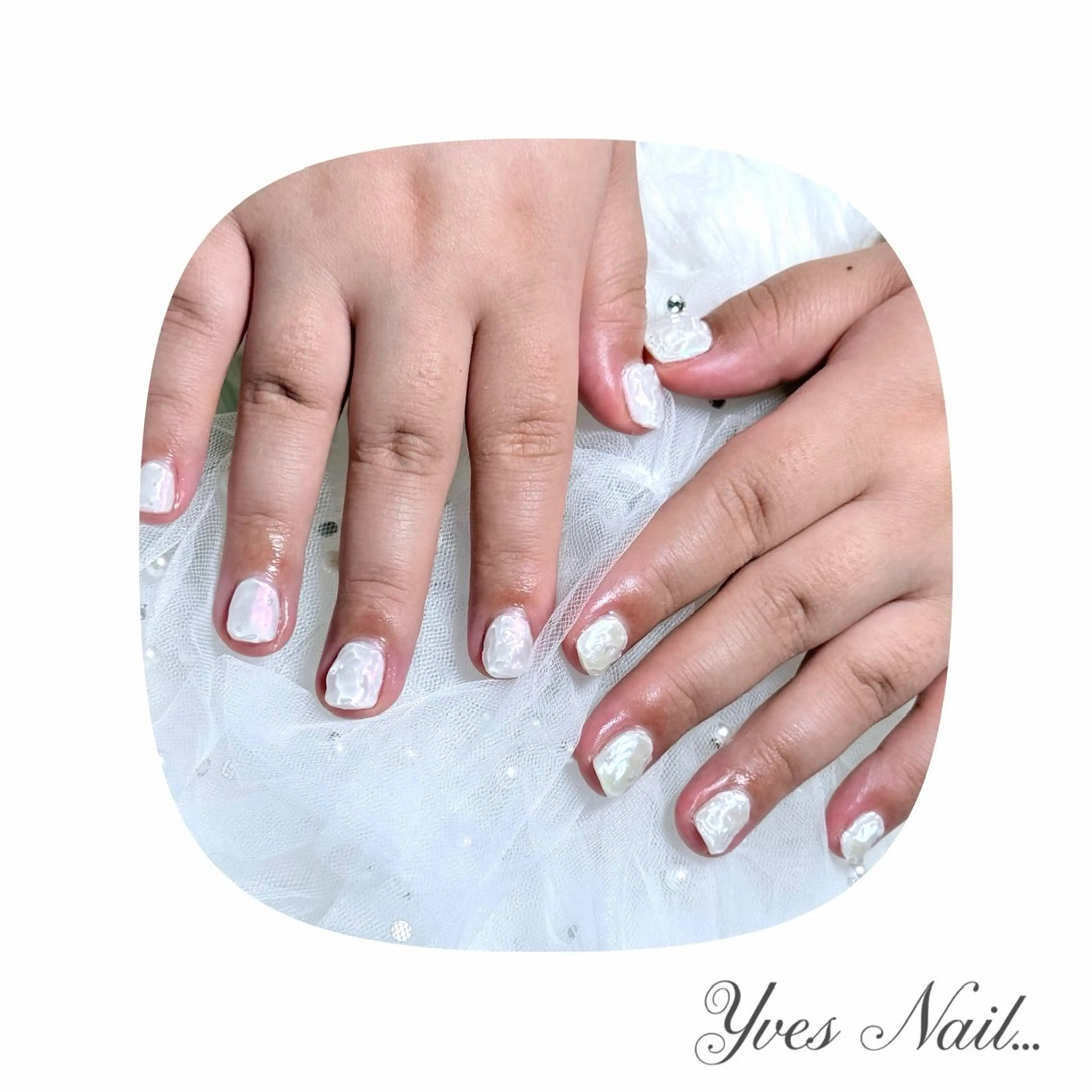 ネイル ミラーネイル ぷっくりネイル ハンドネイル kanno yのネイルデザイン