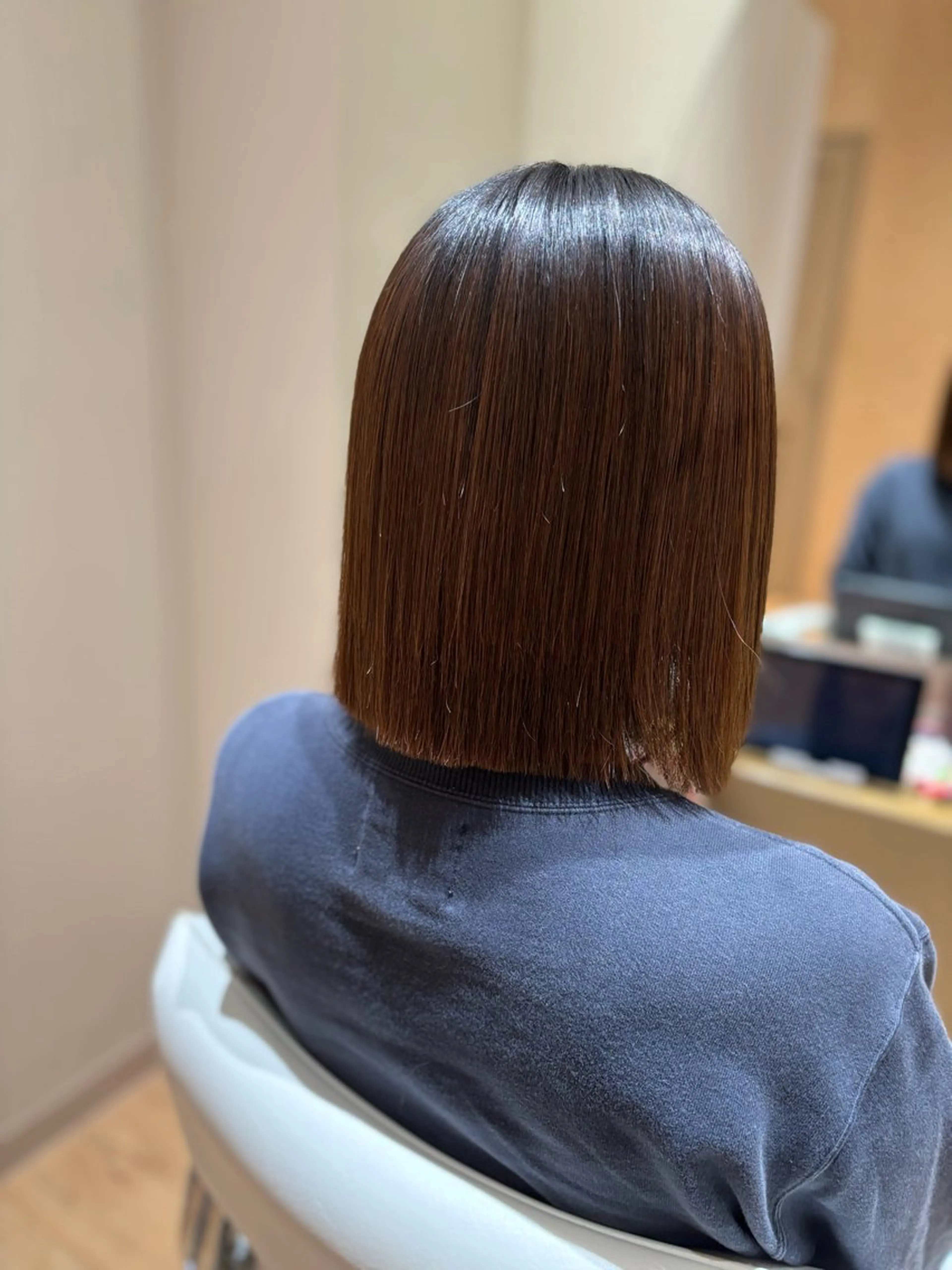 ミディアム ボブ 中島愛佳🐥⸒⸒ 縮毛矯正/艶髪カラーのヘアスタイル