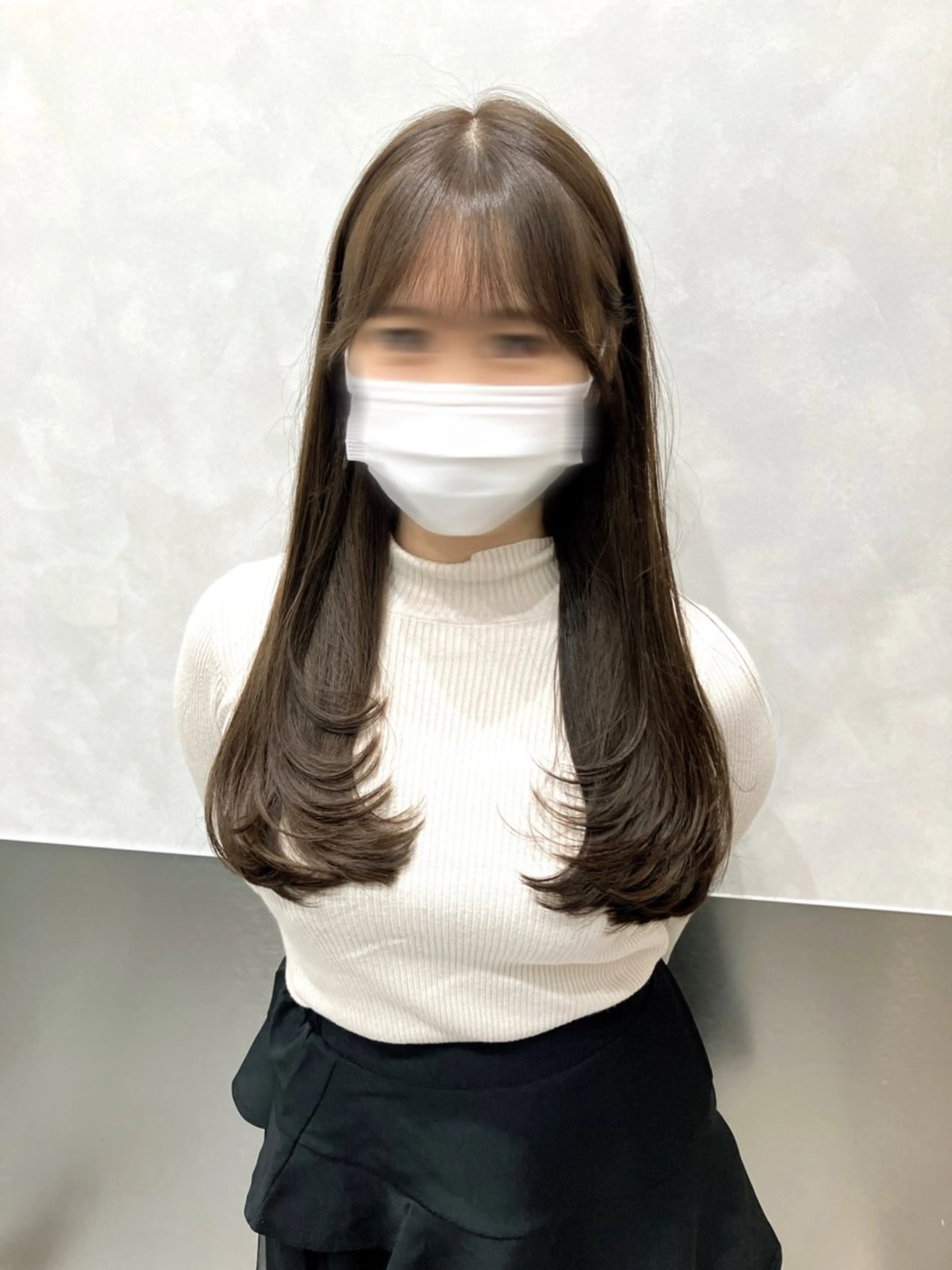 ロング カラー カット ヘアカラー トリートメント 💖ブリーチなし透明 感💖ASAHIのヘアスタイル