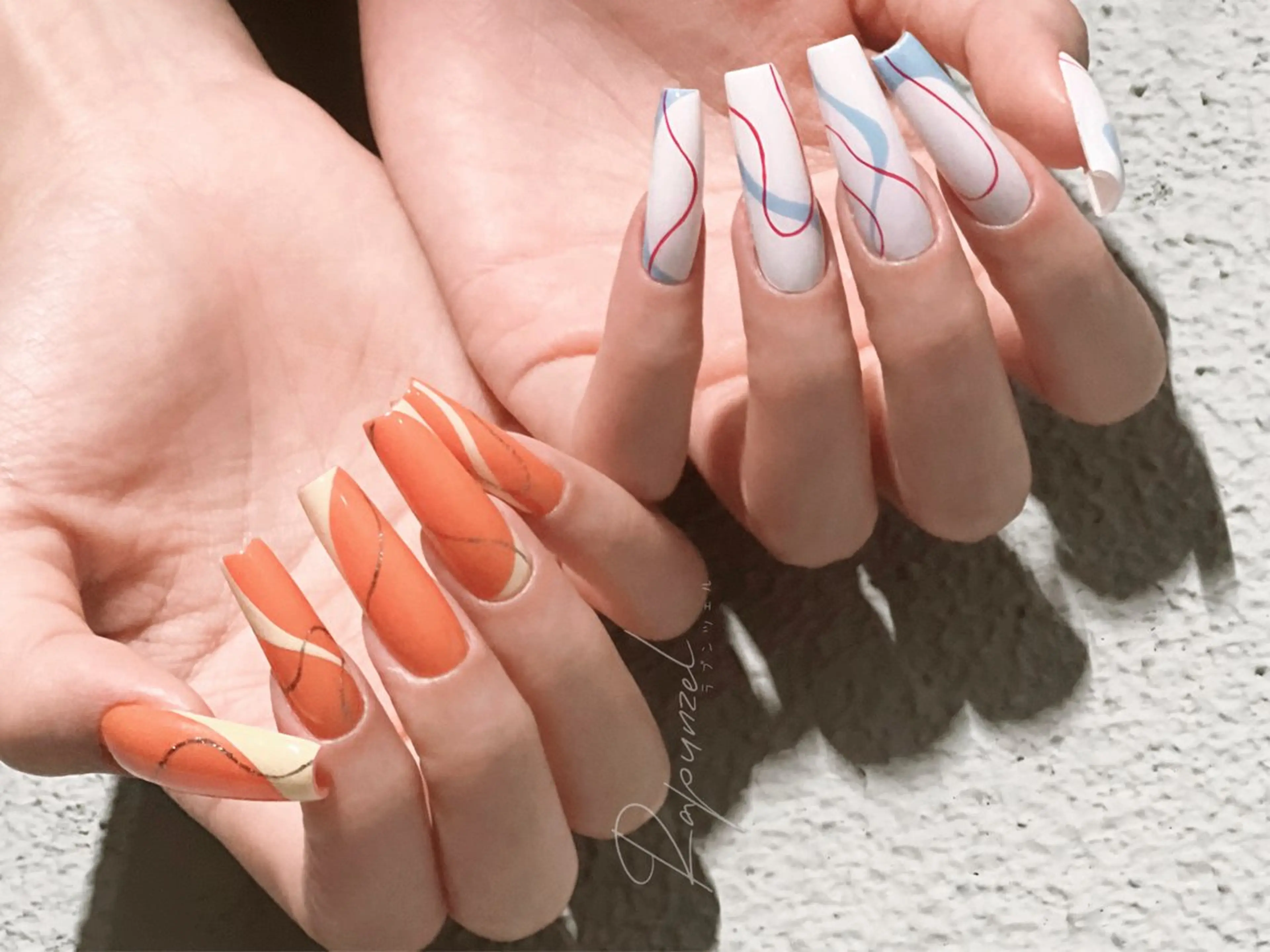 メンズ ネイル アートネイル フレンチネイル ジェルネイル キラキラネイル パラジェル ハンドネイル Bloom スカルプ専門店のネイルデザイン