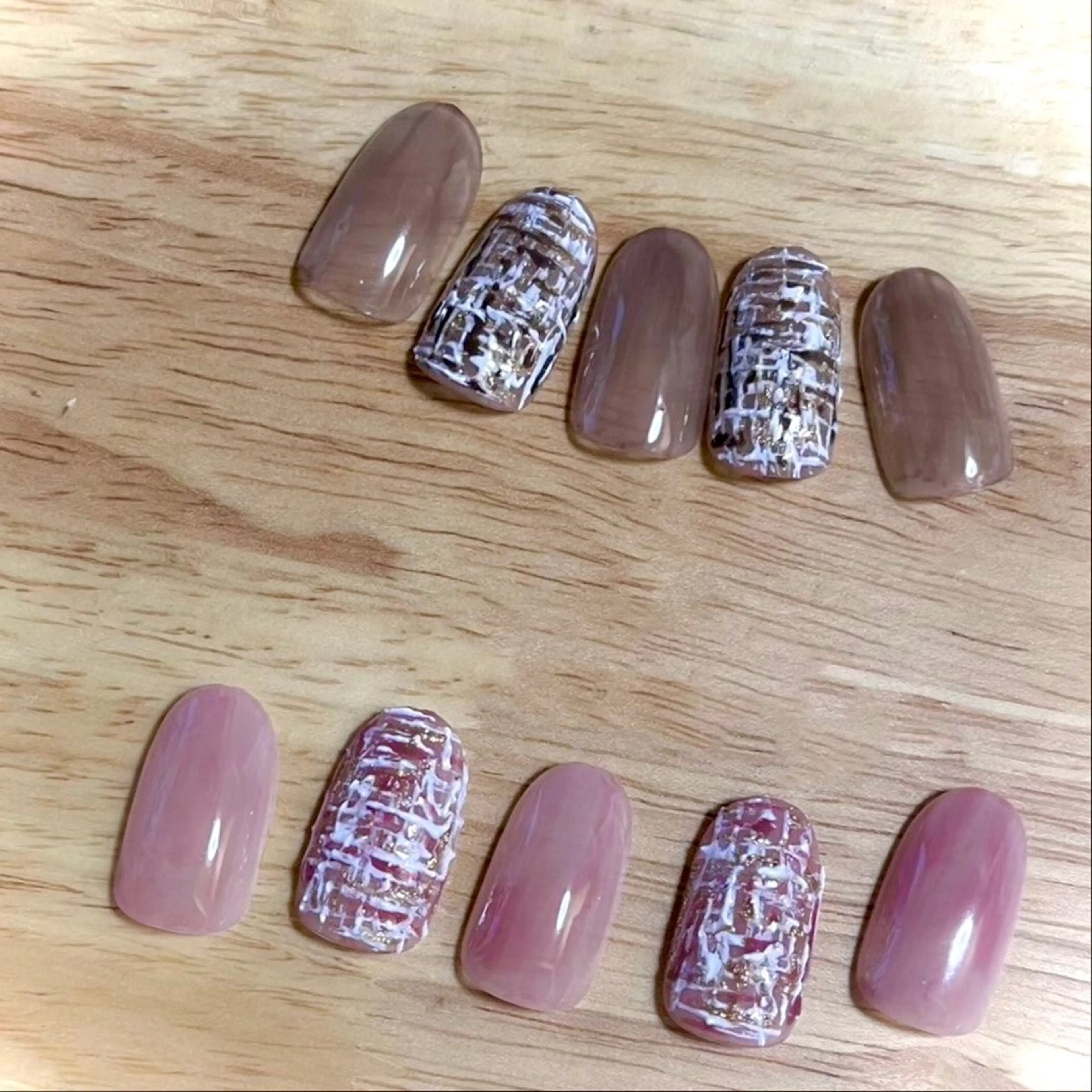 ネイル ツイードネイル ボガスティーズネイル 川崎店のネイルデザイン