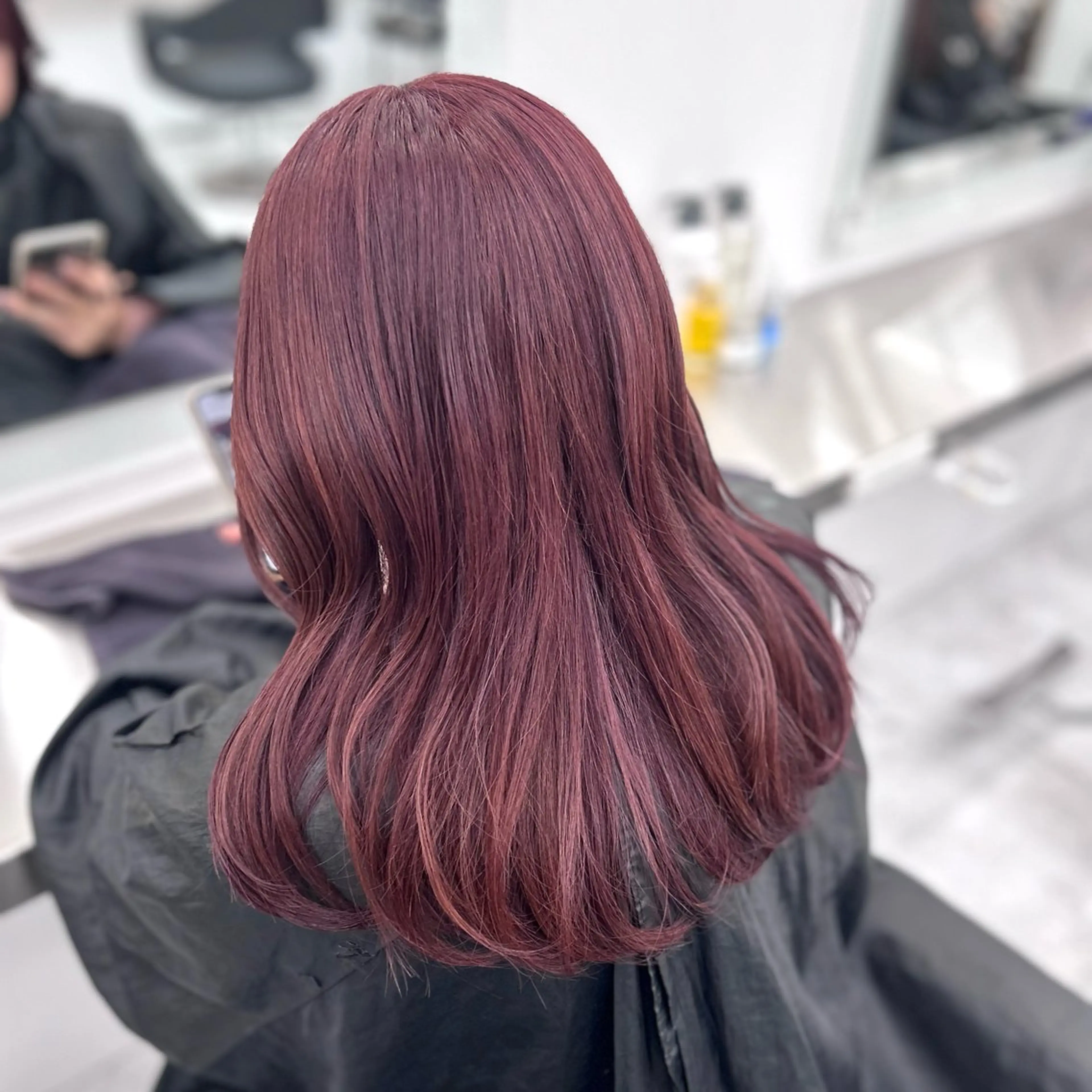 セミロング ヘアカラー トリートメント ヘッドスパ ヘアセット 🥀艶髪/似合わせ 暖色/まな🥀のヘアスタイル