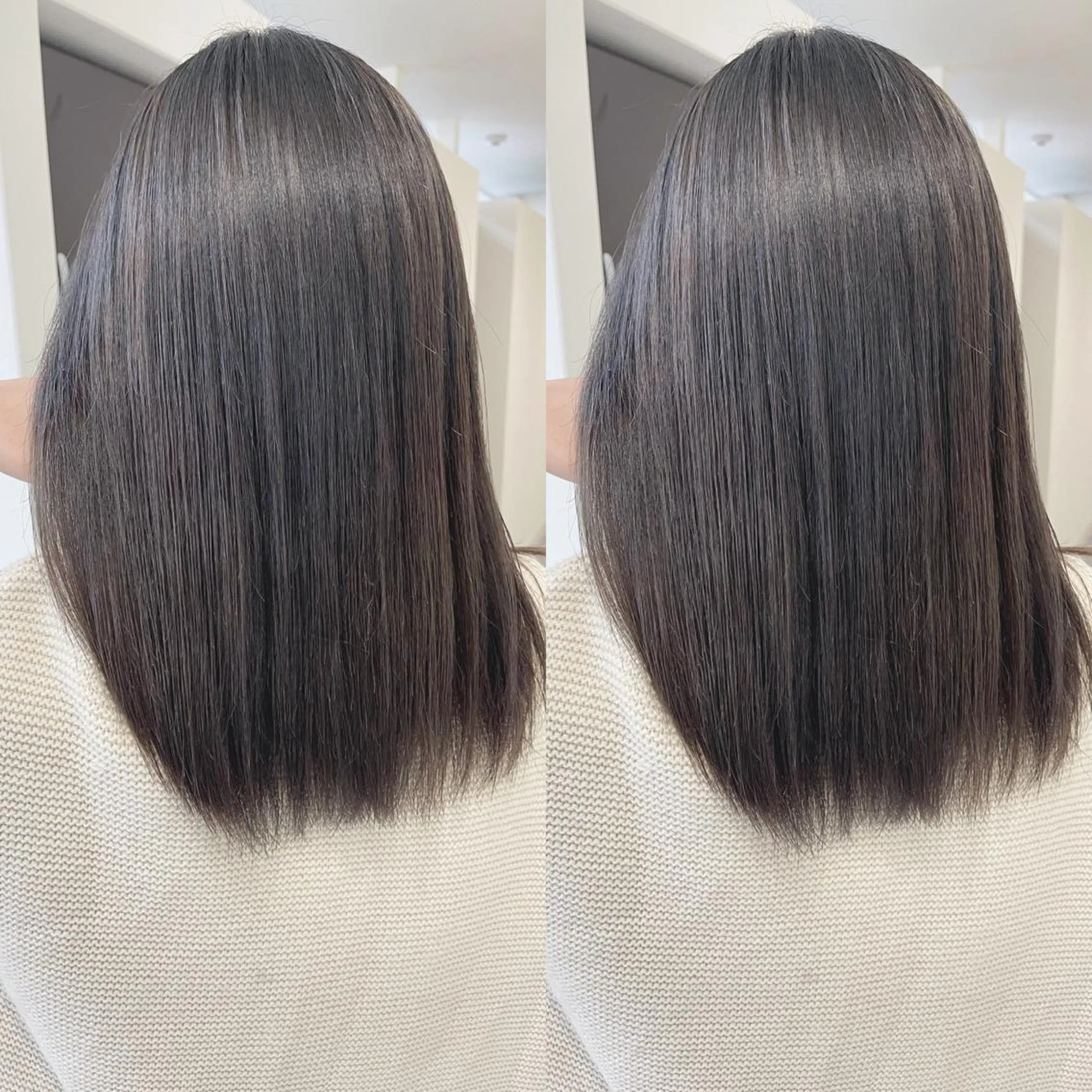 ミディアム 髪質改善 縮毛矯正 カット 縮毛矯正 H (エイチ) 烏丸御池店のヘアスタイル