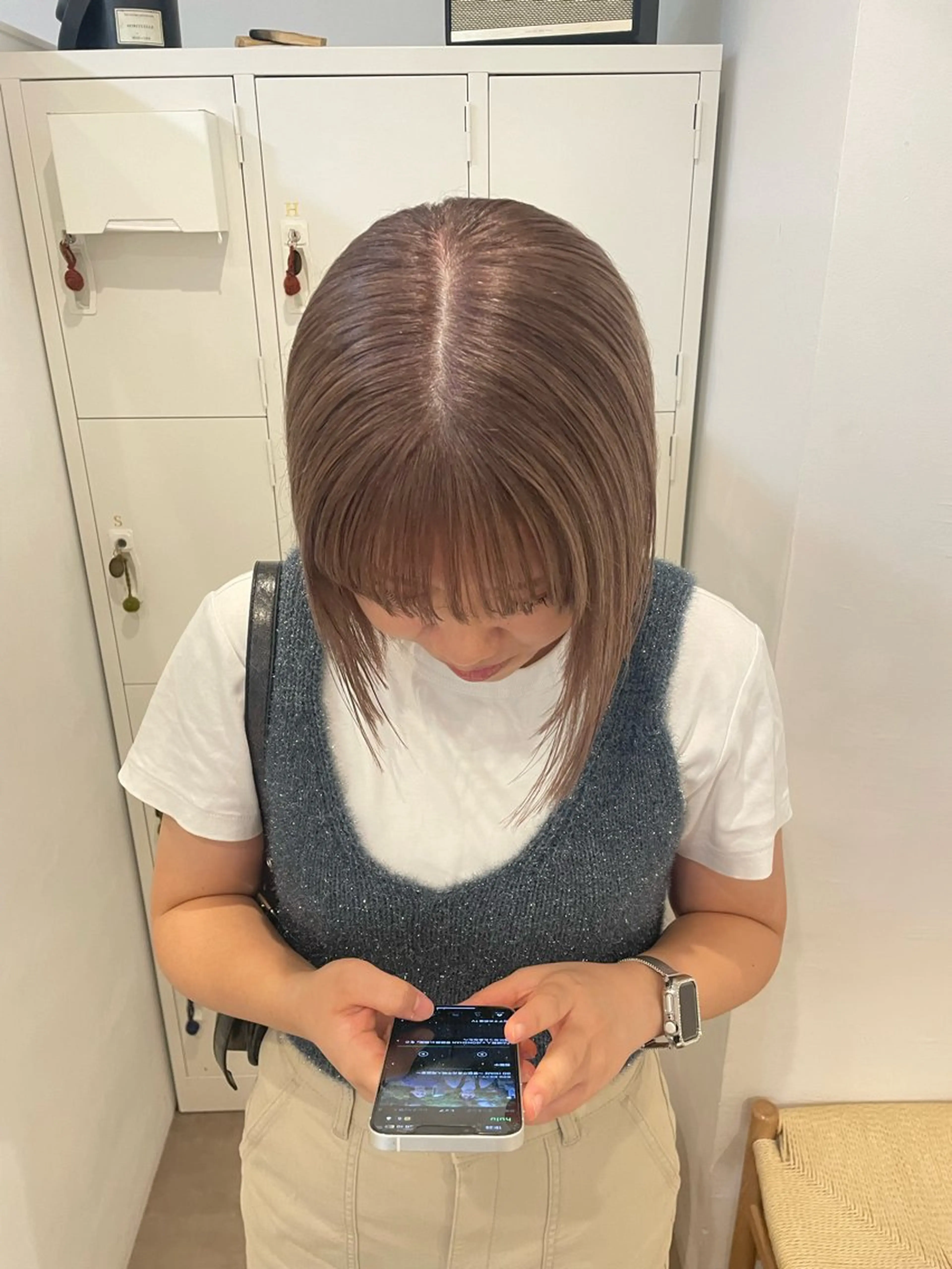 【 透け感たっぷりハイトーンに👱🏻‍♀️】ブリーチダブルカラー ＋　aujuaシャンプーの写真