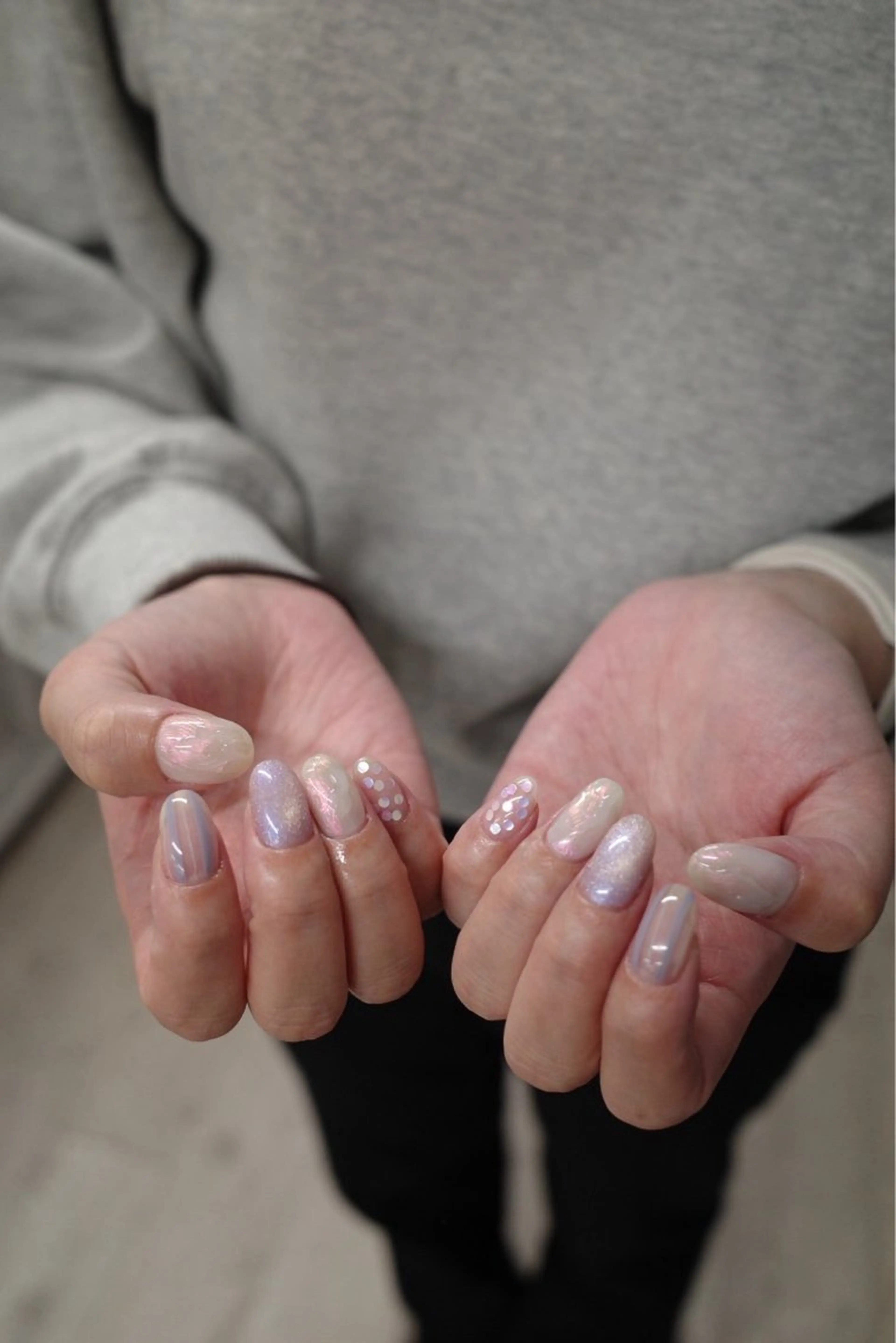 ネイル ホログラムネイル ハンドネイル She's nail 渋谷店のネイルデザイン