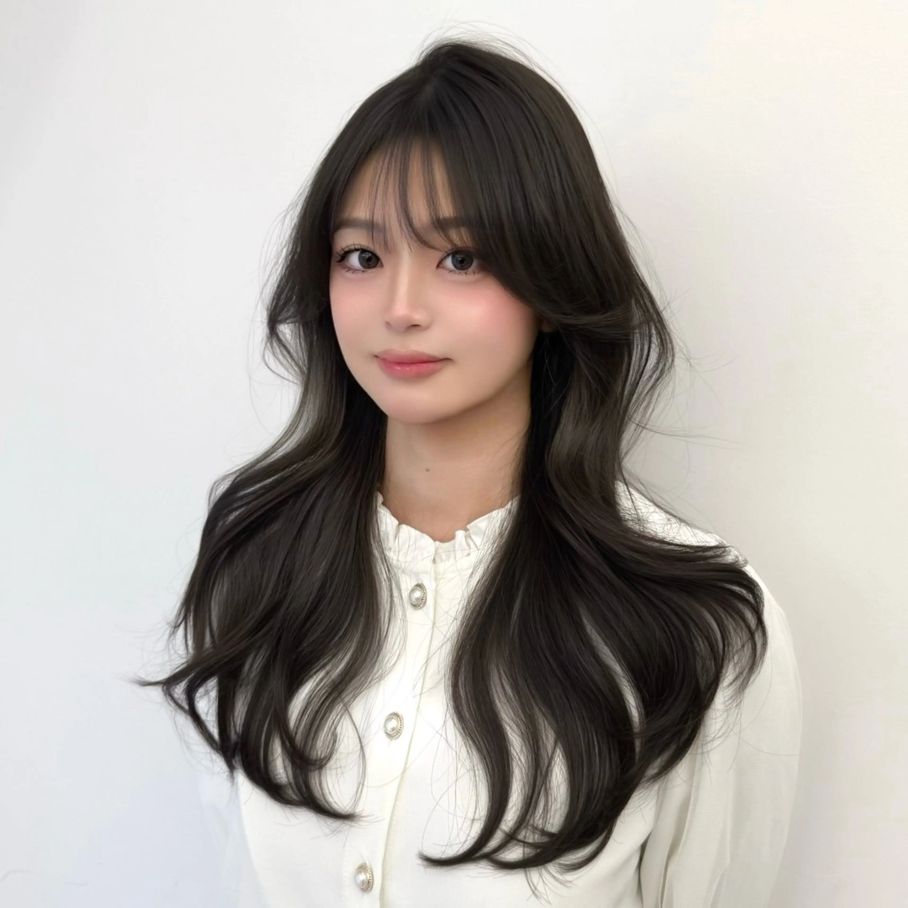 ロング カラー くびれヘア 髪質改善 韓国風ヘア レイヤーカット 似合わせカット カット ヘアカラー トリートメント 韓国ヘア🇰🇷× 髪質改善🫧テルのヘアスタイル