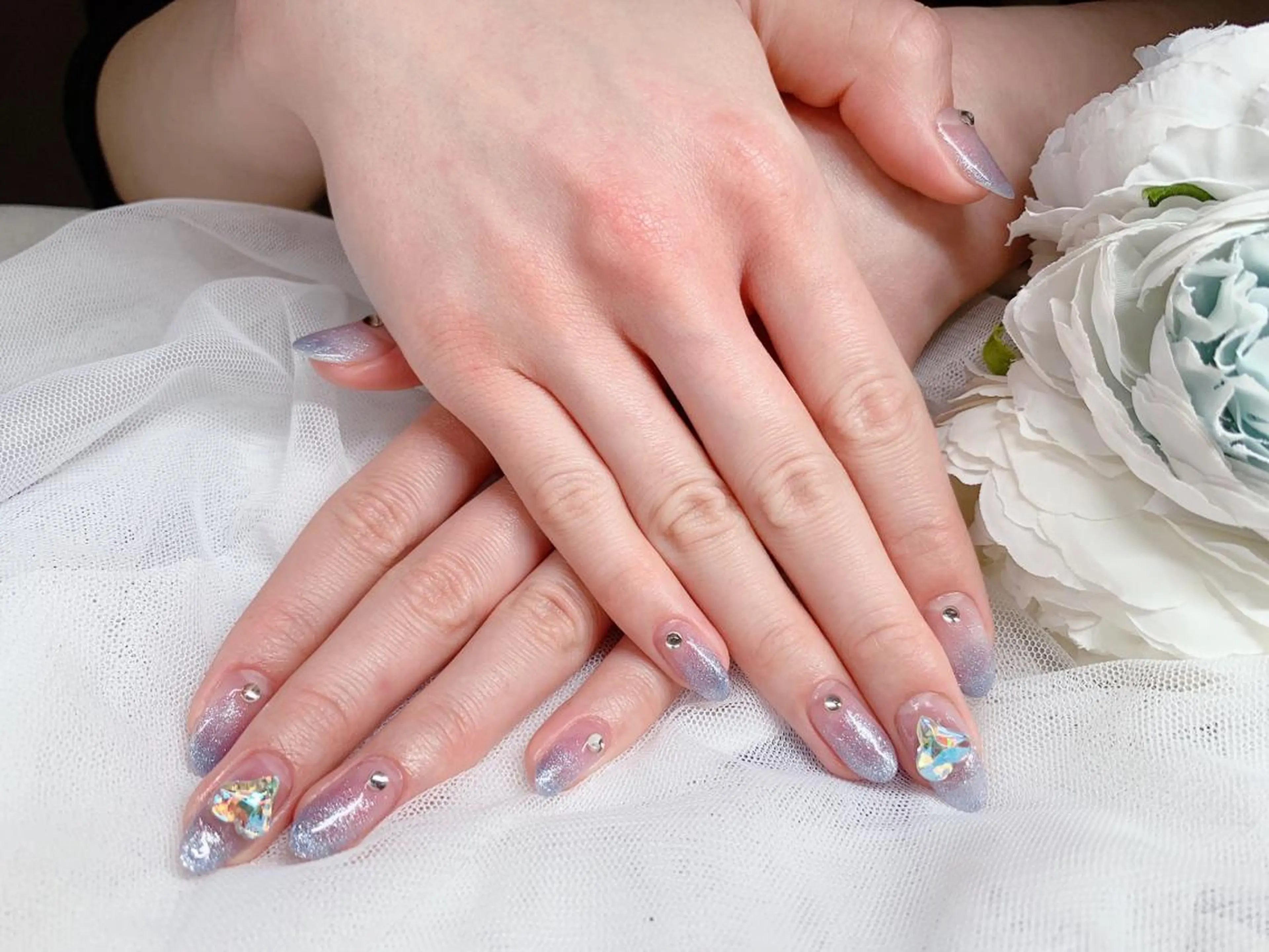 ネイル ハート ワンホンネイル ハンドネイル ハンドケア Kira Nailのネイルデザイン