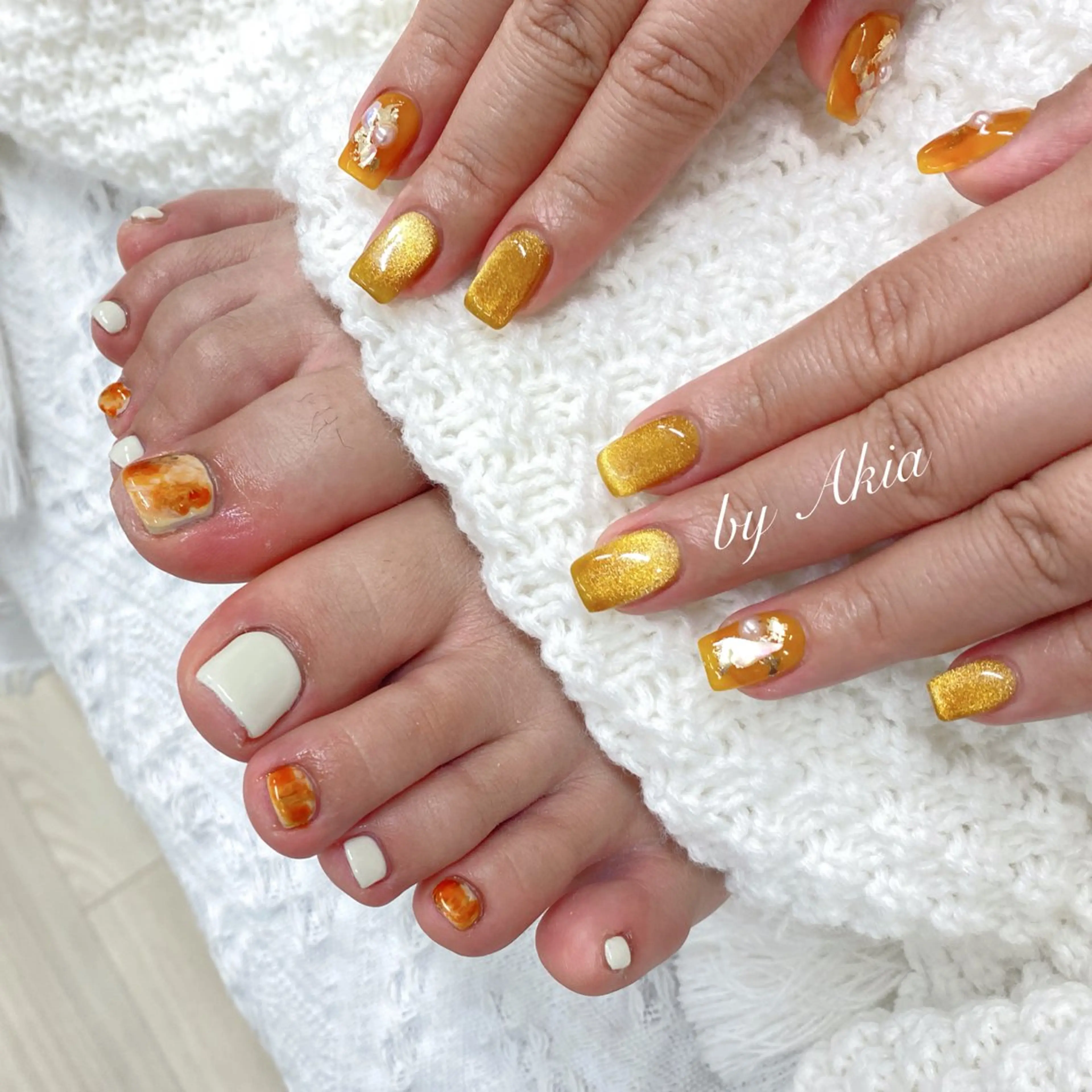 🖐️ハンド+🦶フット🎀シンプル定額デザイン🎀初回オフ無料の写真